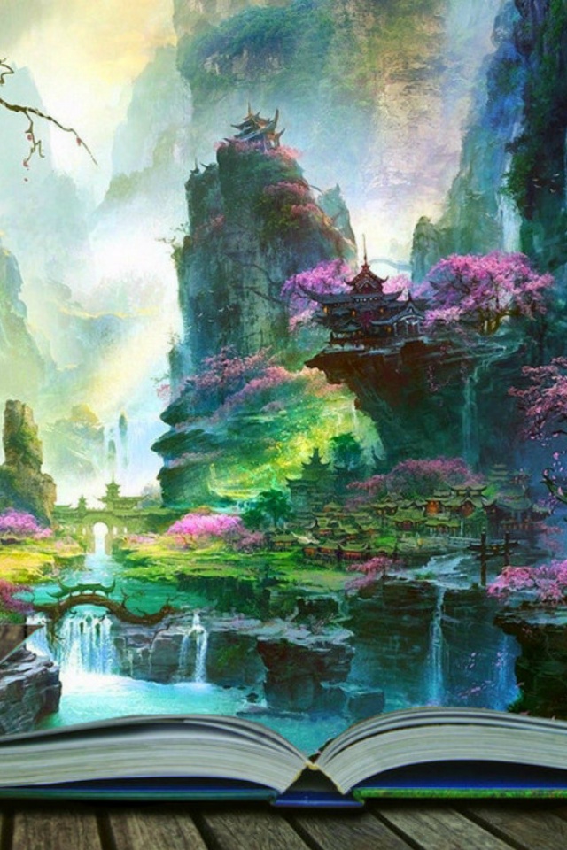 Fantasy Japan Landscape Art , HD Wallpaper & Backgrounds