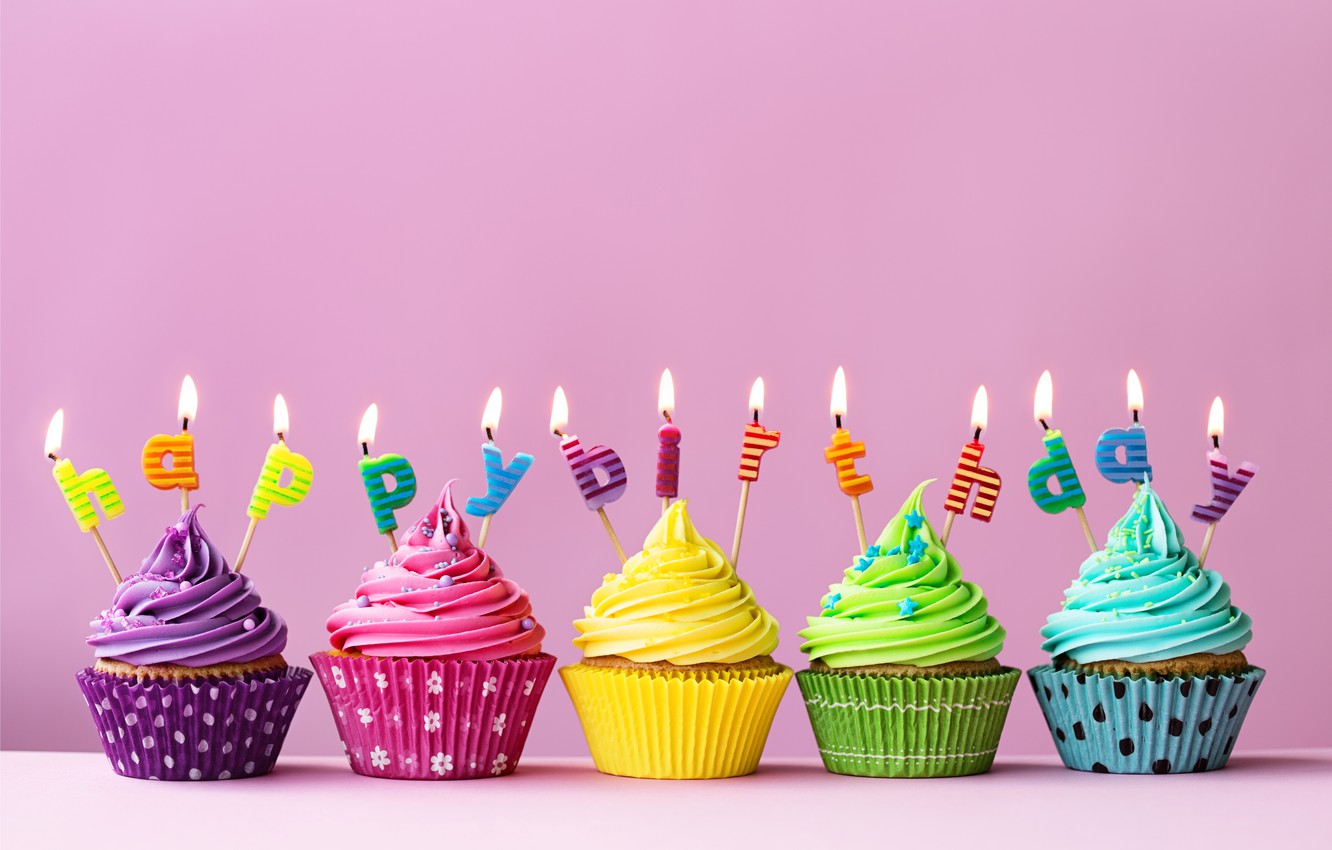Photo Wallpaper Candles, Colorful, Cake, Cake, Happy - Free Happy Birthday Background , HD Wallpaper & Backgrounds
