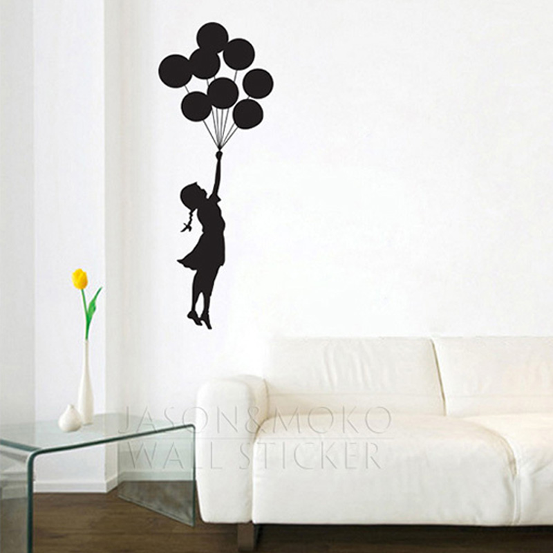 Banksy Balloon Little Girl Dress Wallpaper Wall Sticker - Graphics Designer Wall Sticker , HD Wallpaper & Backgrounds