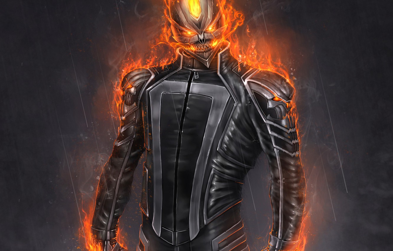 Photo Wallpaper Marvel, Ghost Rider, Ghost Rider, Robbie - My Hero Academia Ghost Rider , HD Wallpaper & Backgrounds