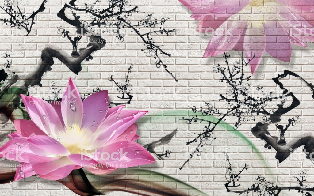 3d Wallpaper, Lotus Flower Water On Limestone - Stock Photography , HD Wallpaper & Backgrounds