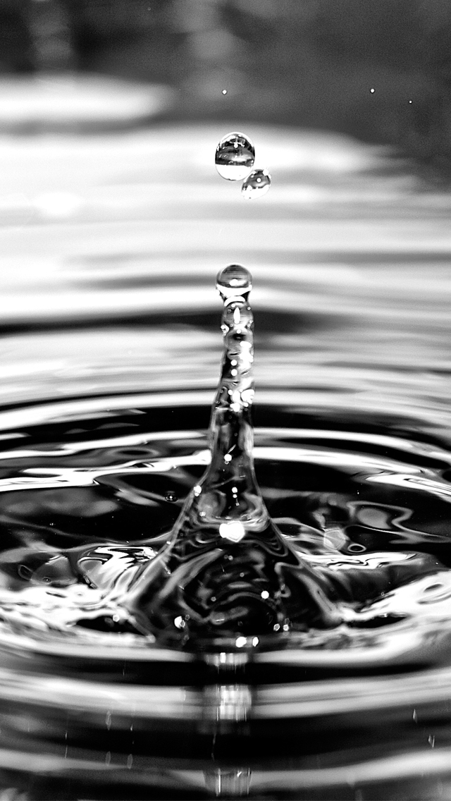 Water Drop Wallpaper For Iphone - Black And White Water , HD Wallpaper & Backgrounds