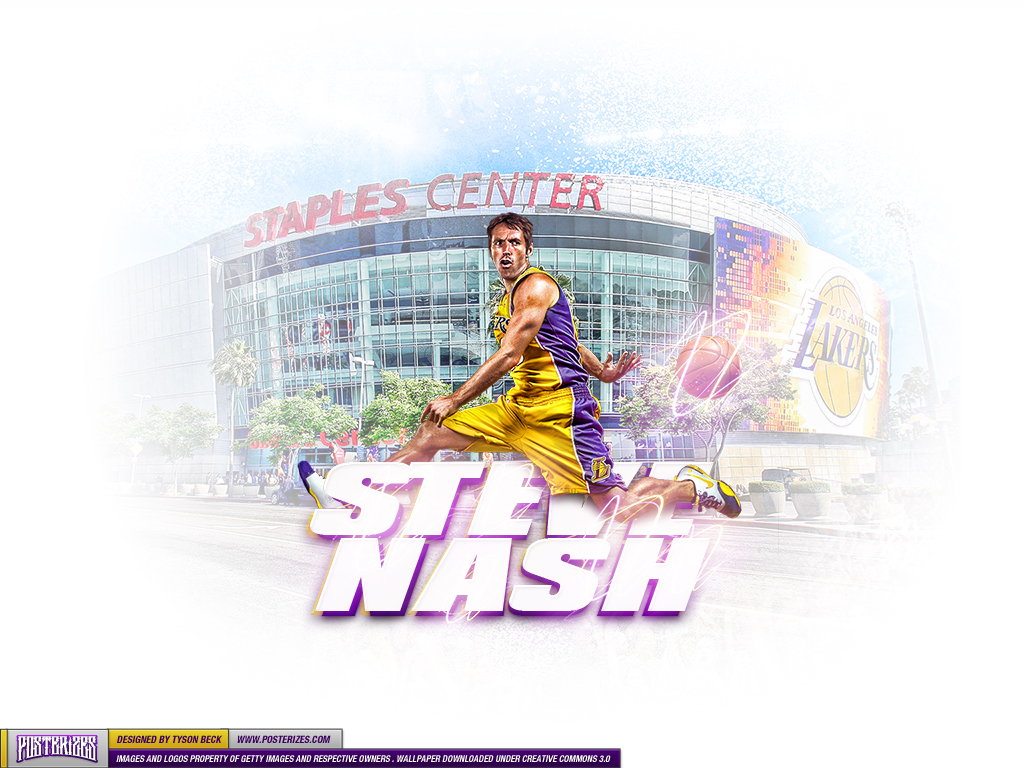 Steve Nash Lakers Wallpaper - Los Angeles Lakers , HD Wallpaper & Backgrounds