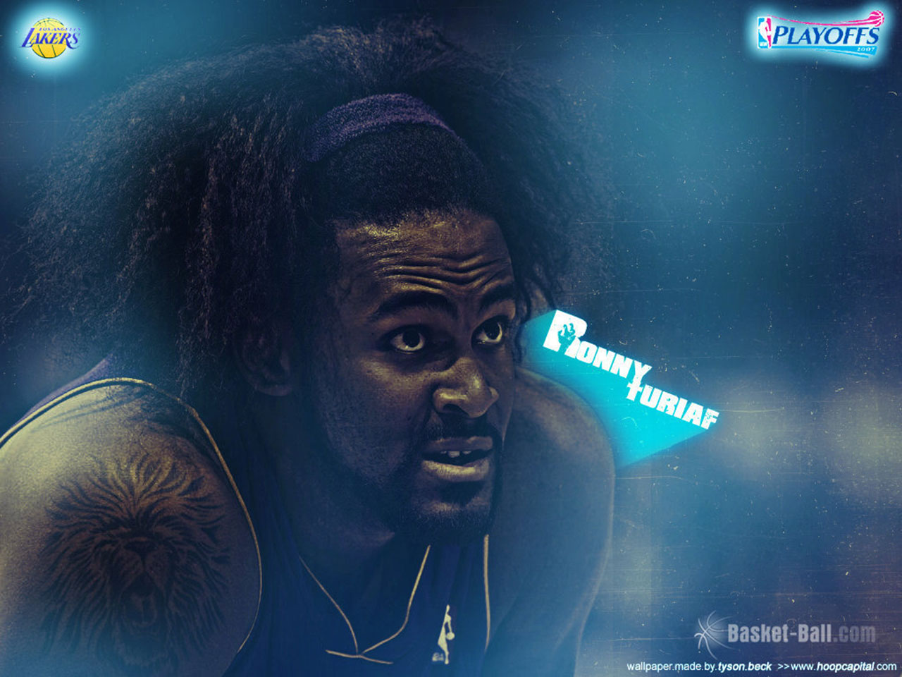 Ronny Turiaf La Lakers Wallpaper - Poster , HD Wallpaper & Backgrounds