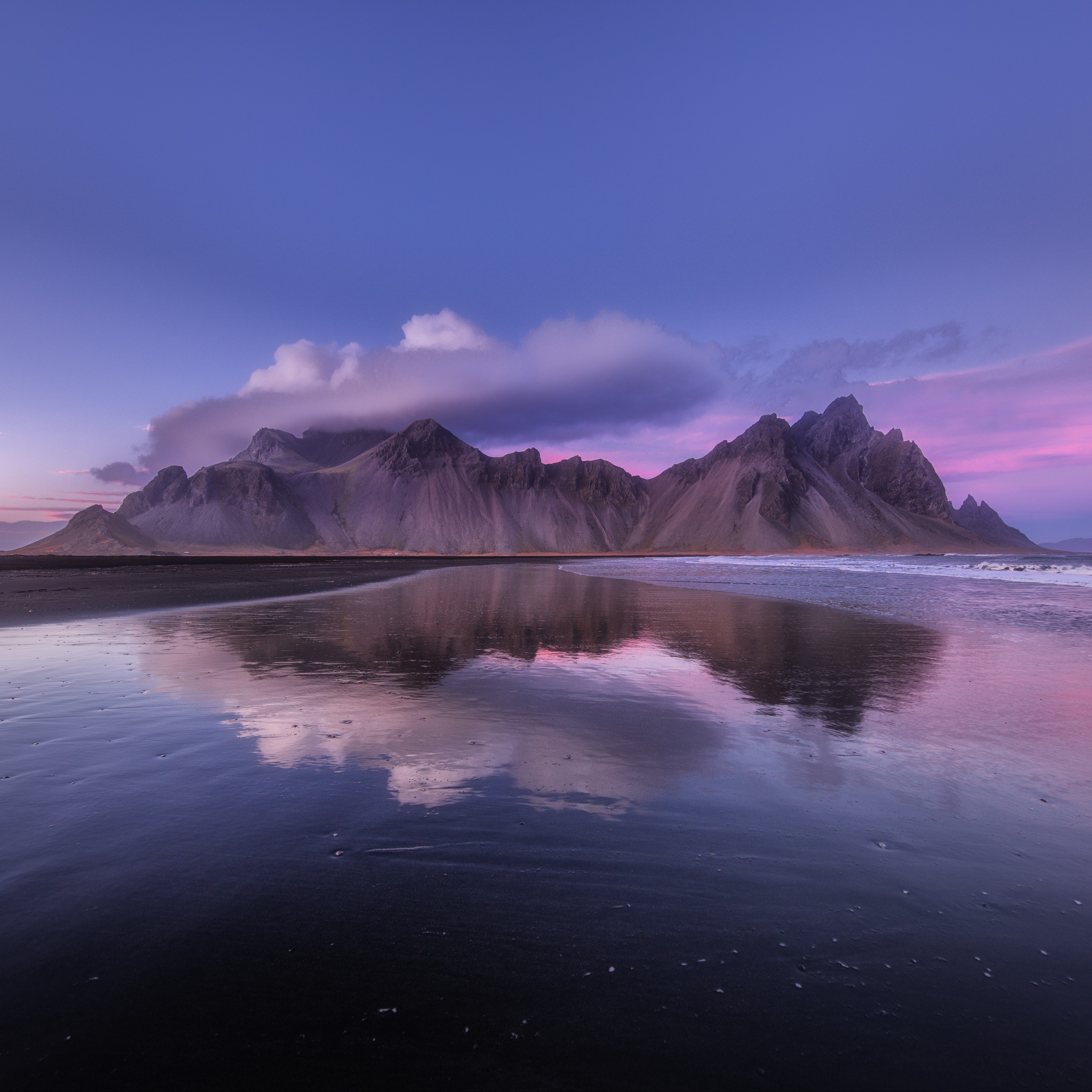 Wallpaper Mountain, Clouds, Coast, Iceland - Stokksnes , HD Wallpaper & Backgrounds
