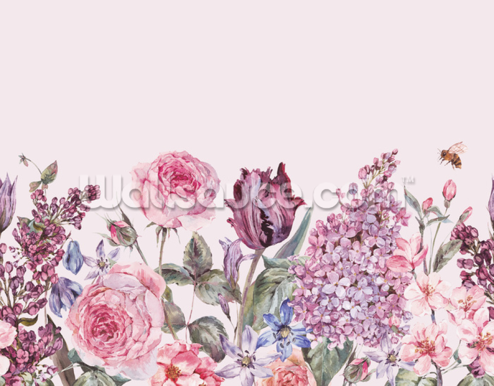 Lilac Garden Wallpaper Mural - Flower , HD Wallpaper & Backgrounds
