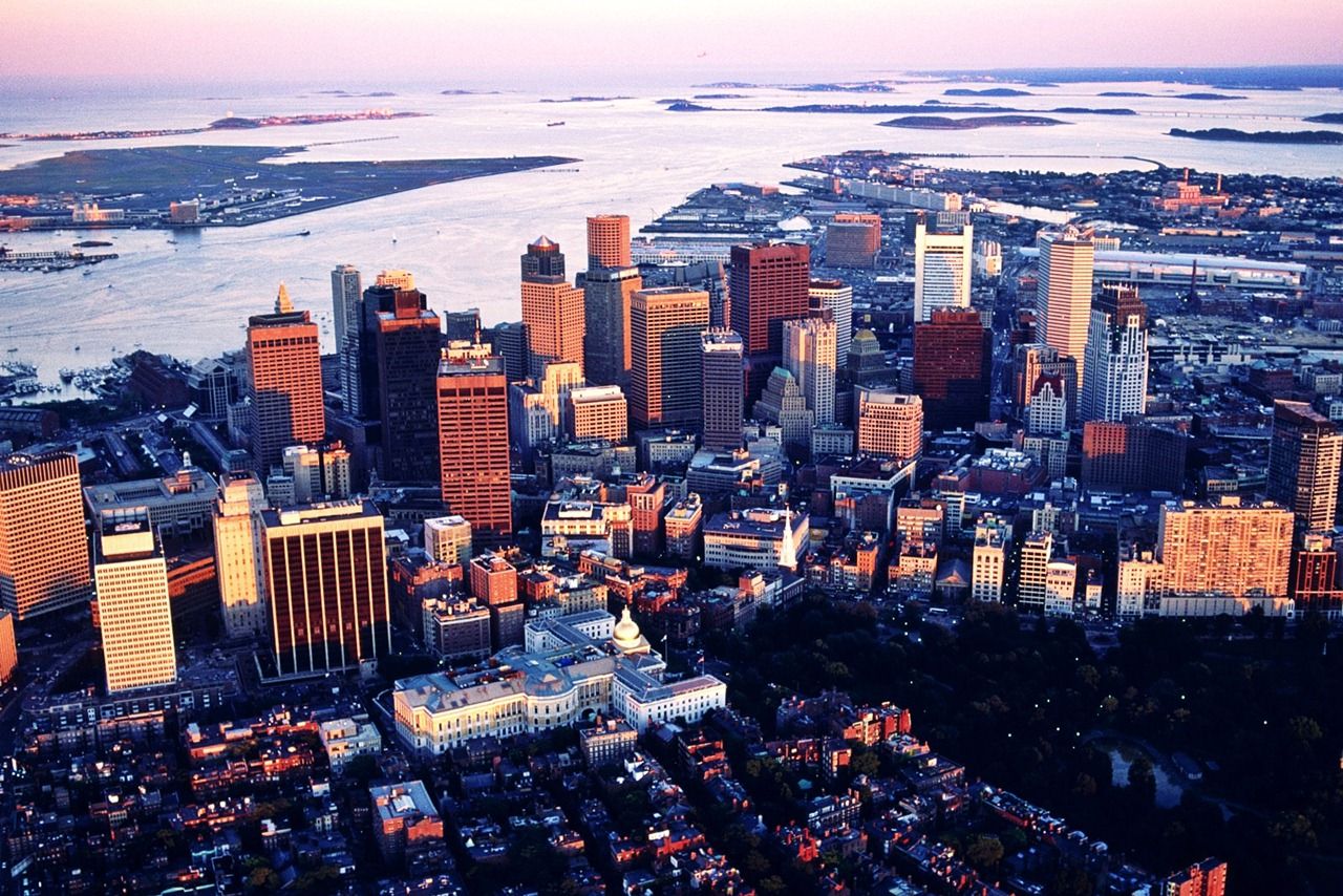Boston Massachusetts Aerial View , HD Wallpaper & Backgrounds