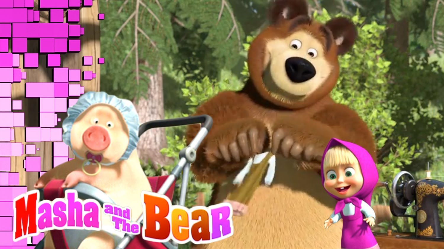 Masha And The Bear - Masha And The Bear Laudry Day , HD Wallpaper & Backgrounds