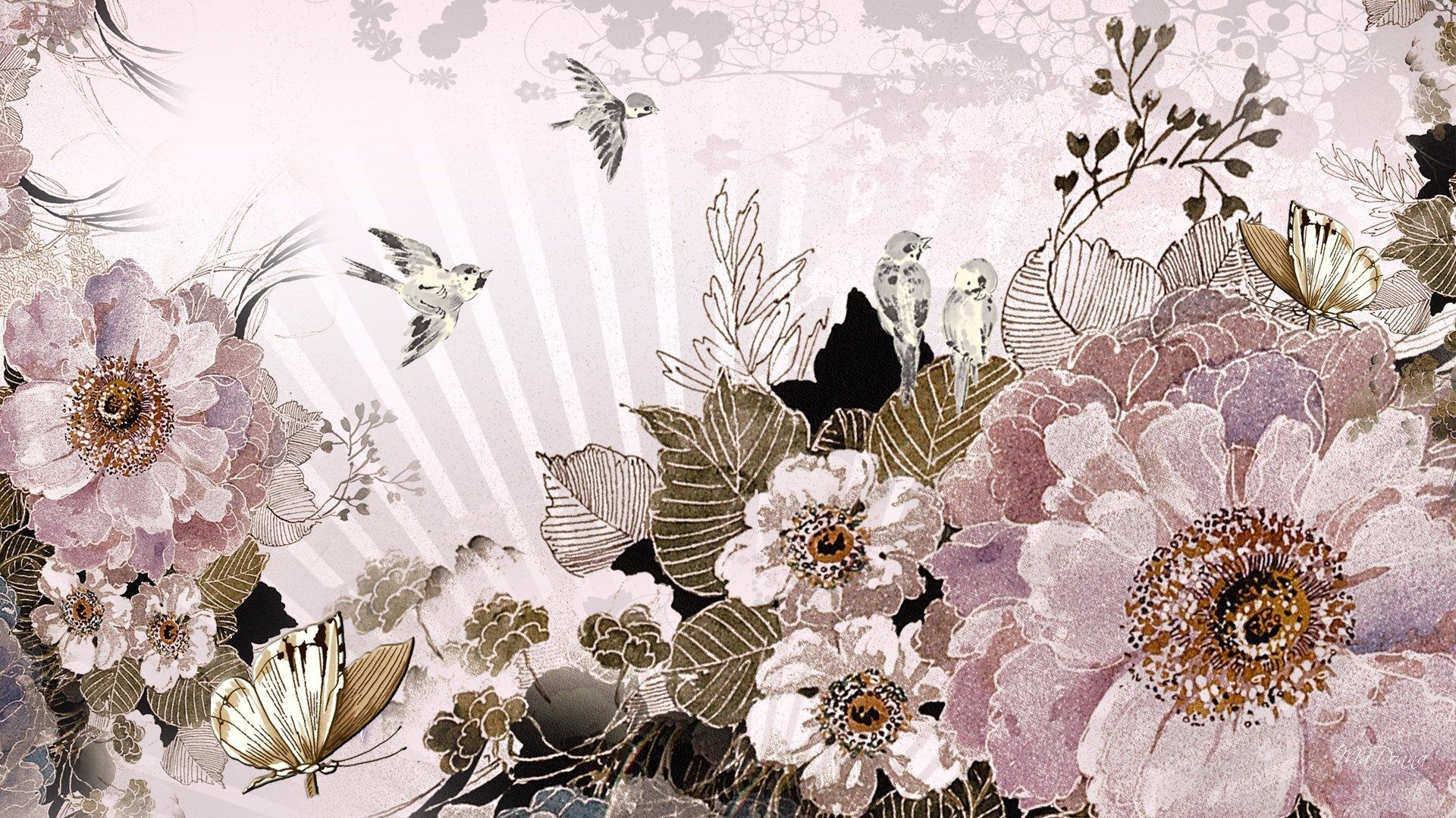 Oriental Tag Wallpaper - Artificial Flower , HD Wallpaper & Backgrounds