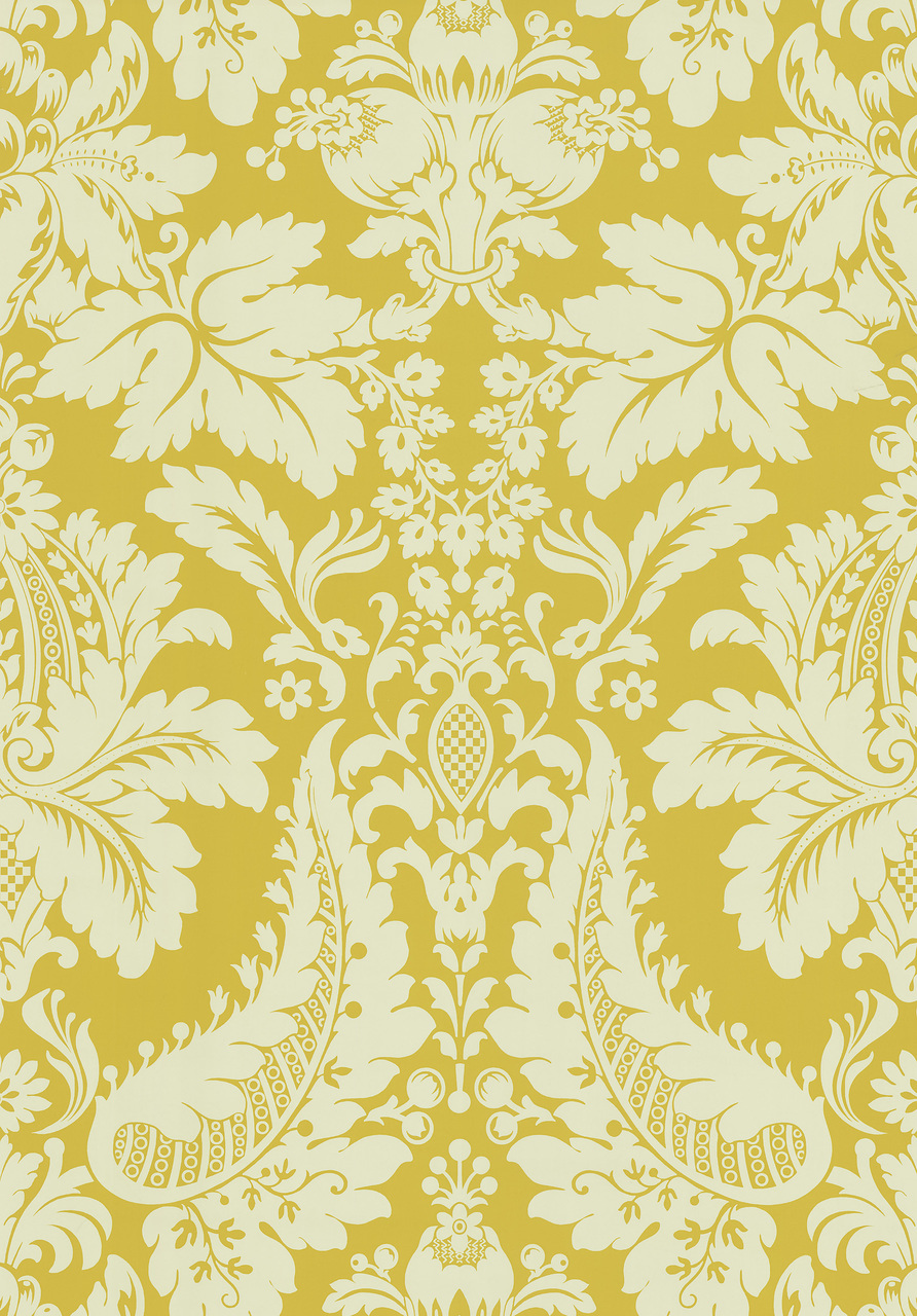 Mustard Damask (#2890659) - HD Wallpaper & Backgrounds Download