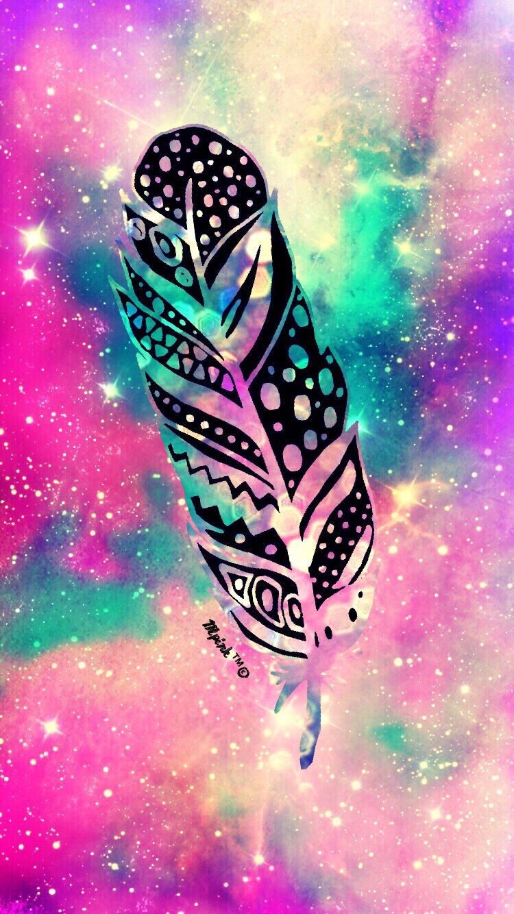 Feather Hipster Galaxy Wallpaper Created By Me , HD Wallpaper & Backgrounds