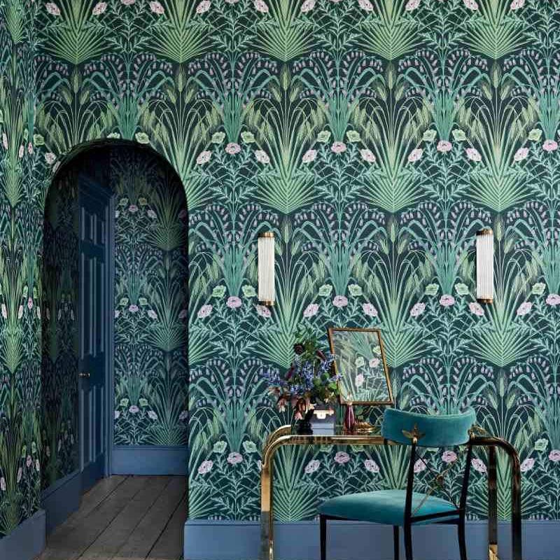 Art Deco Wallpaper Blue , HD Wallpaper & Backgrounds
