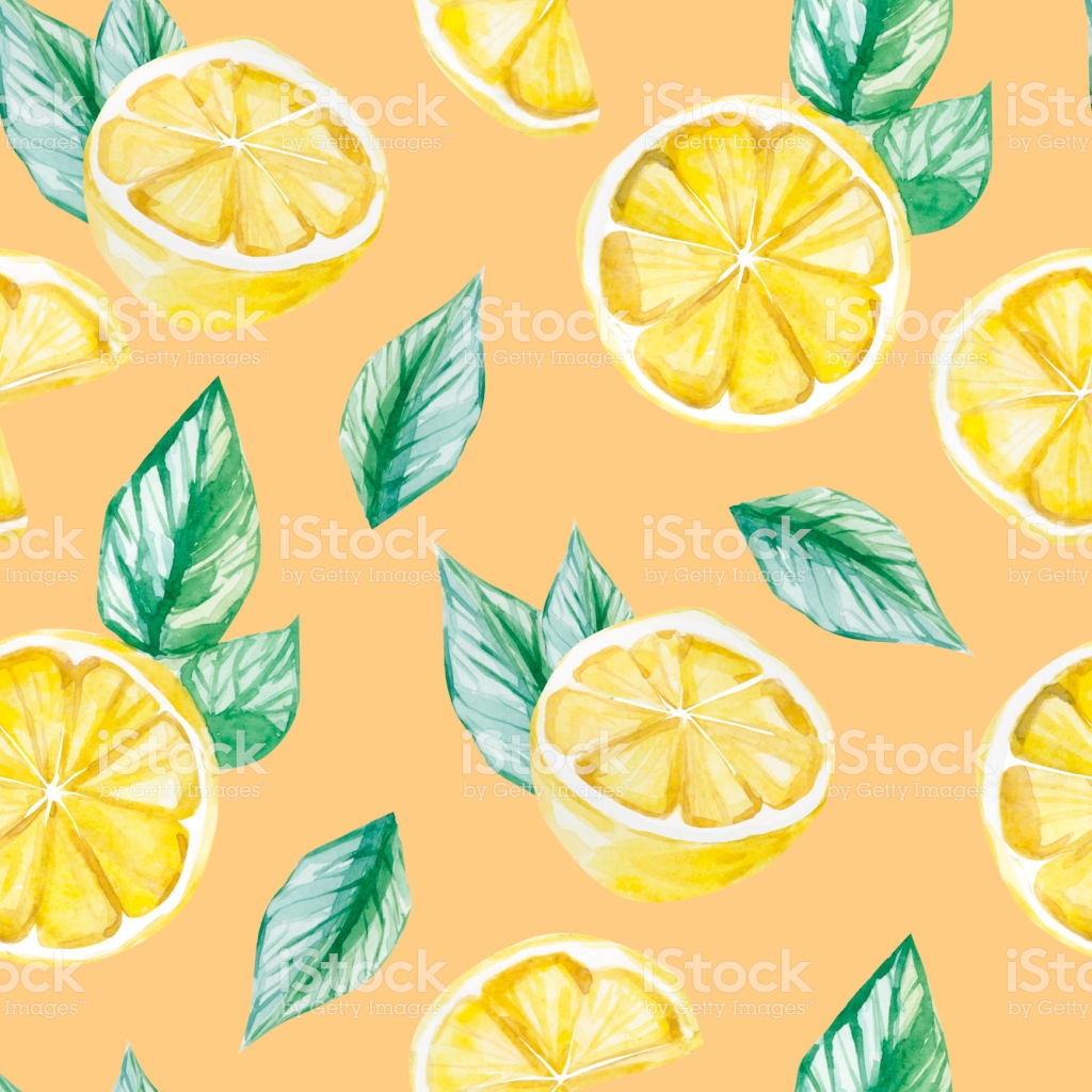 Watercolor Fruit Pattern Lemon, Summer Print For The - Watercolor Lemon , HD Wallpaper & Backgrounds