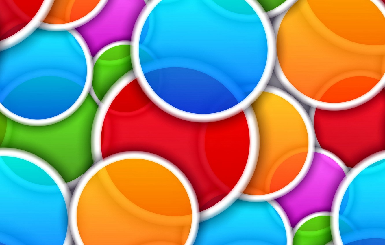 Photo Wallpaper Circles, Abstraction, Background, Colors, - Colorful Circles Background Hd , HD Wallpaper & Backgrounds
