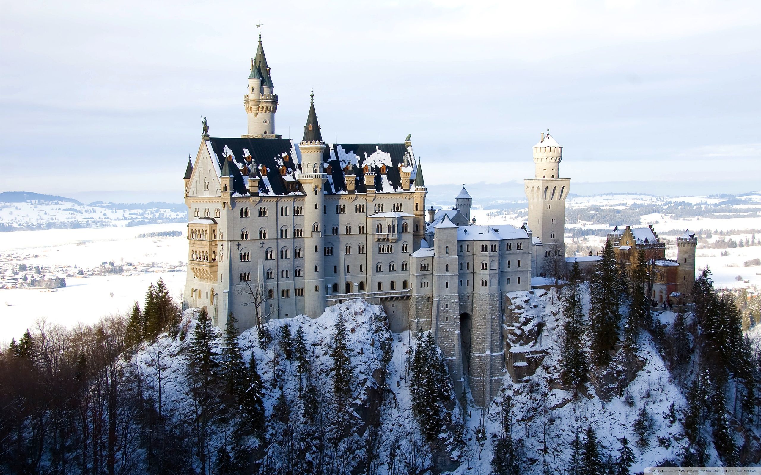 Neuschwanstein Castle In Germany, Winter ❤ 4k Hd Desktop - Neuschwanstein Castle , HD Wallpaper & Backgrounds