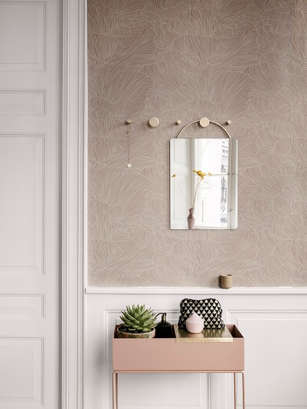 Coral, Dusty Rose/beige - Ferm Living Brass Hook , HD Wallpaper & Backgrounds