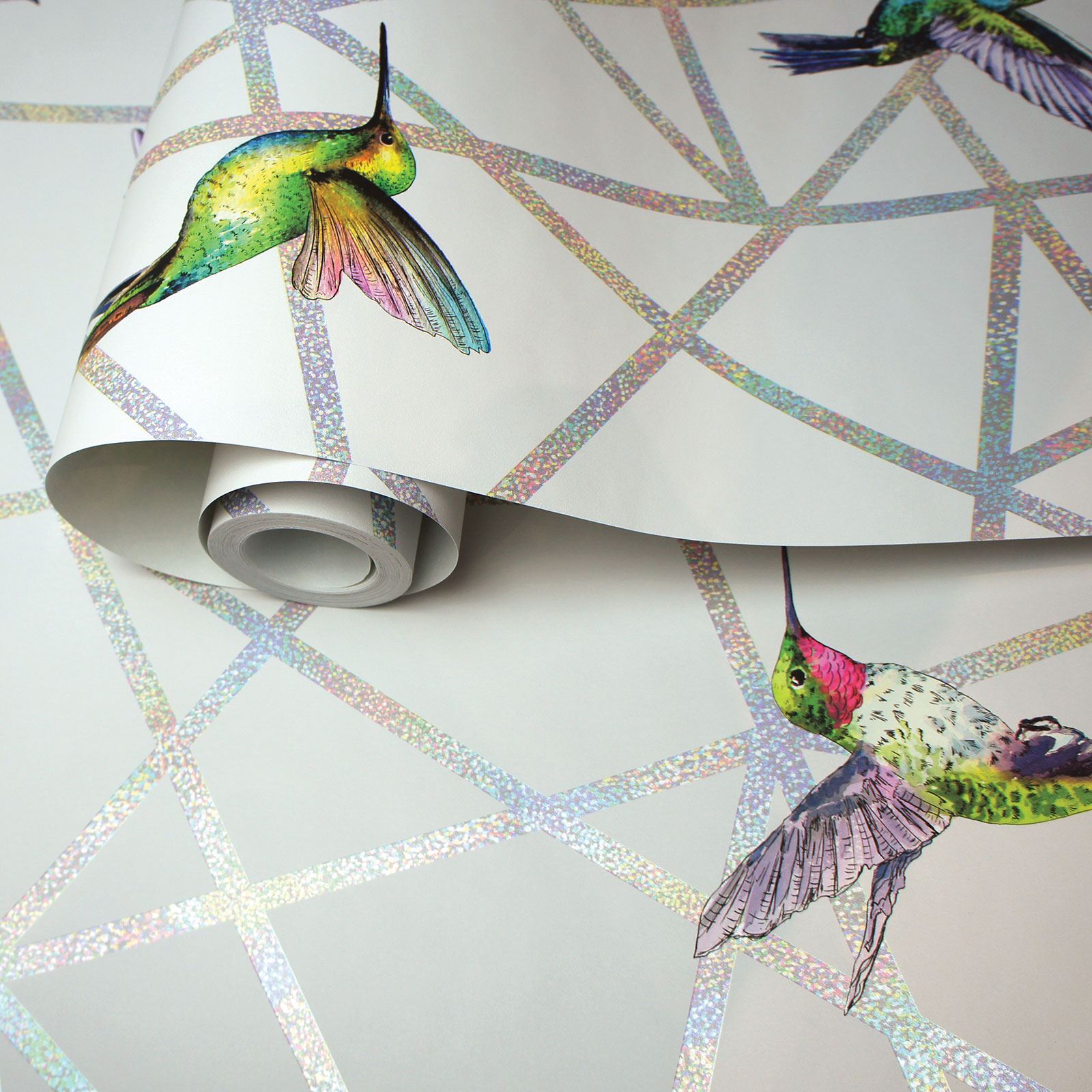 Holden Loja Hummingbird Wallpaper Geometric Metallic - Tapeta W Kolibry , HD Wallpaper & Backgrounds