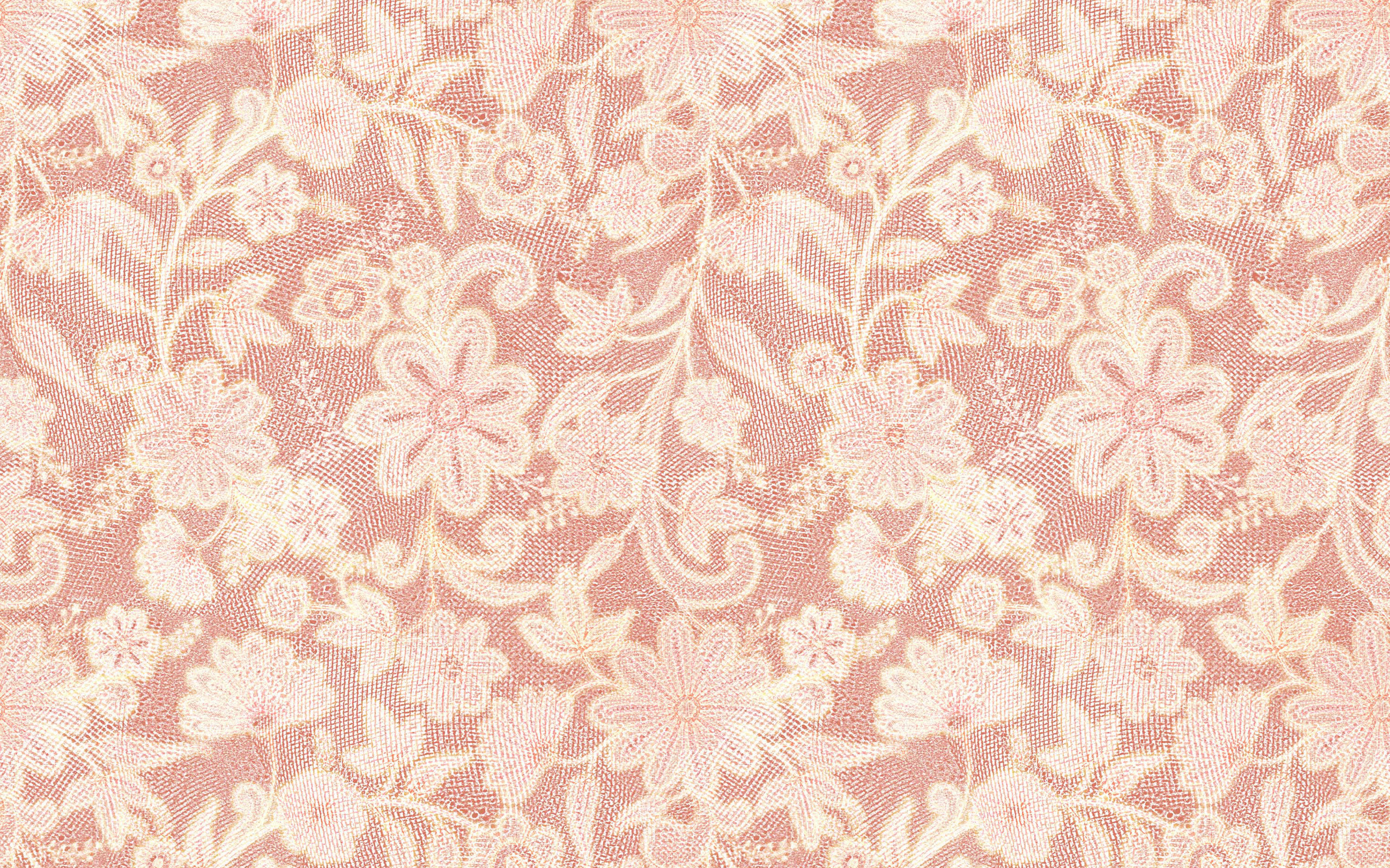Vintage Floral Pattern, 4k, Pink Lace Background, White - Damask Pattern Pink , HD Wallpaper & Backgrounds