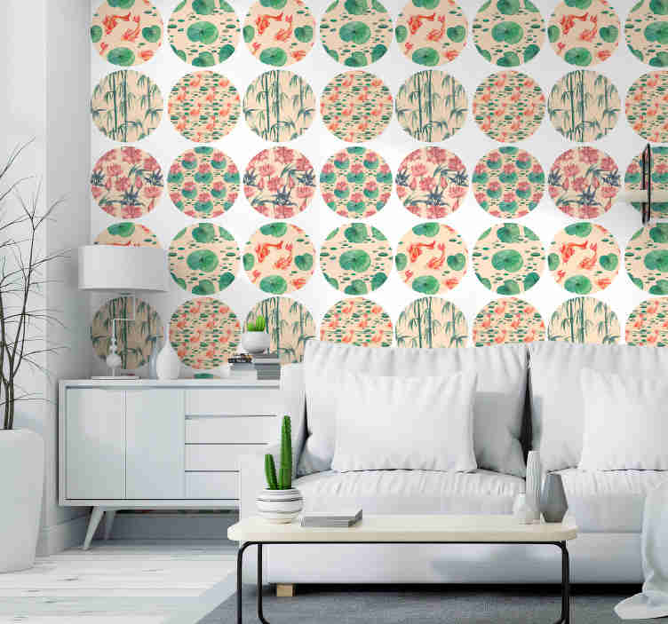 Watercolor Meadow Moon Wallpaper - Papier Peint Imitation Marbre , HD Wallpaper & Backgrounds