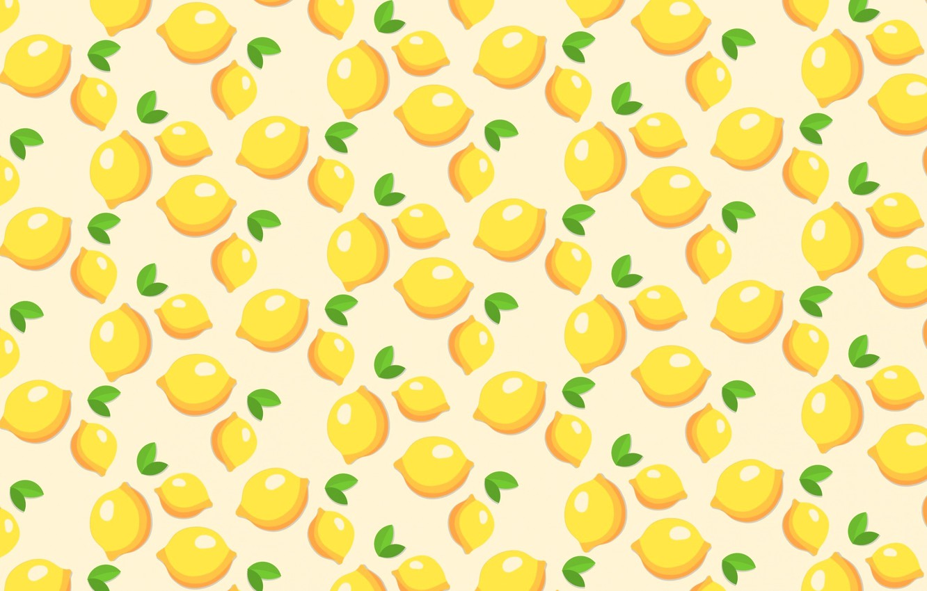 Photo Wallpaper Lemon, Food, Vector, Citrus - Cute Backgrounds , HD Wallpaper & Backgrounds