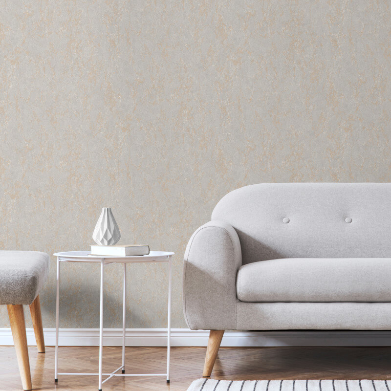 Muriva Arlo Industrial Texture Grey/gold Metallic Wallpaper - Wallpaper , HD Wallpaper & Backgrounds