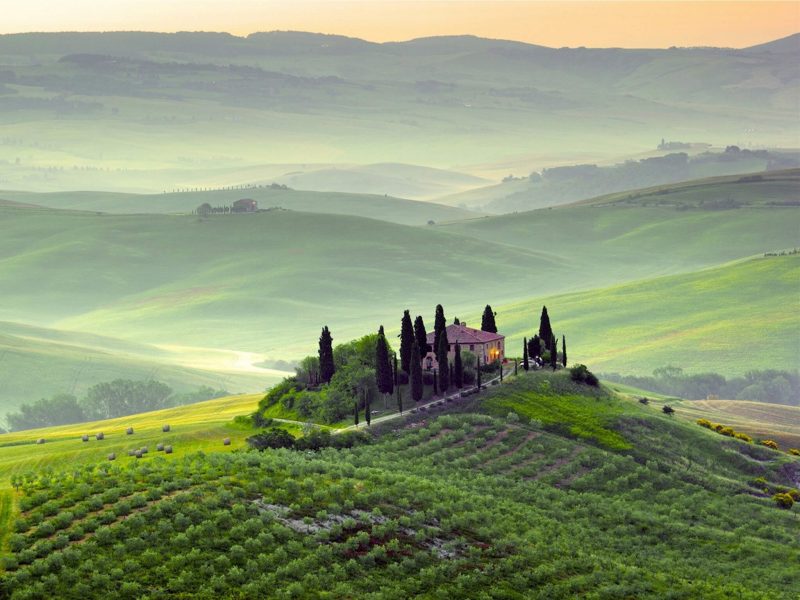 Tuscany-italy Wallpaper - Tuscany Landscape Italy , HD Wallpaper & Backgrounds