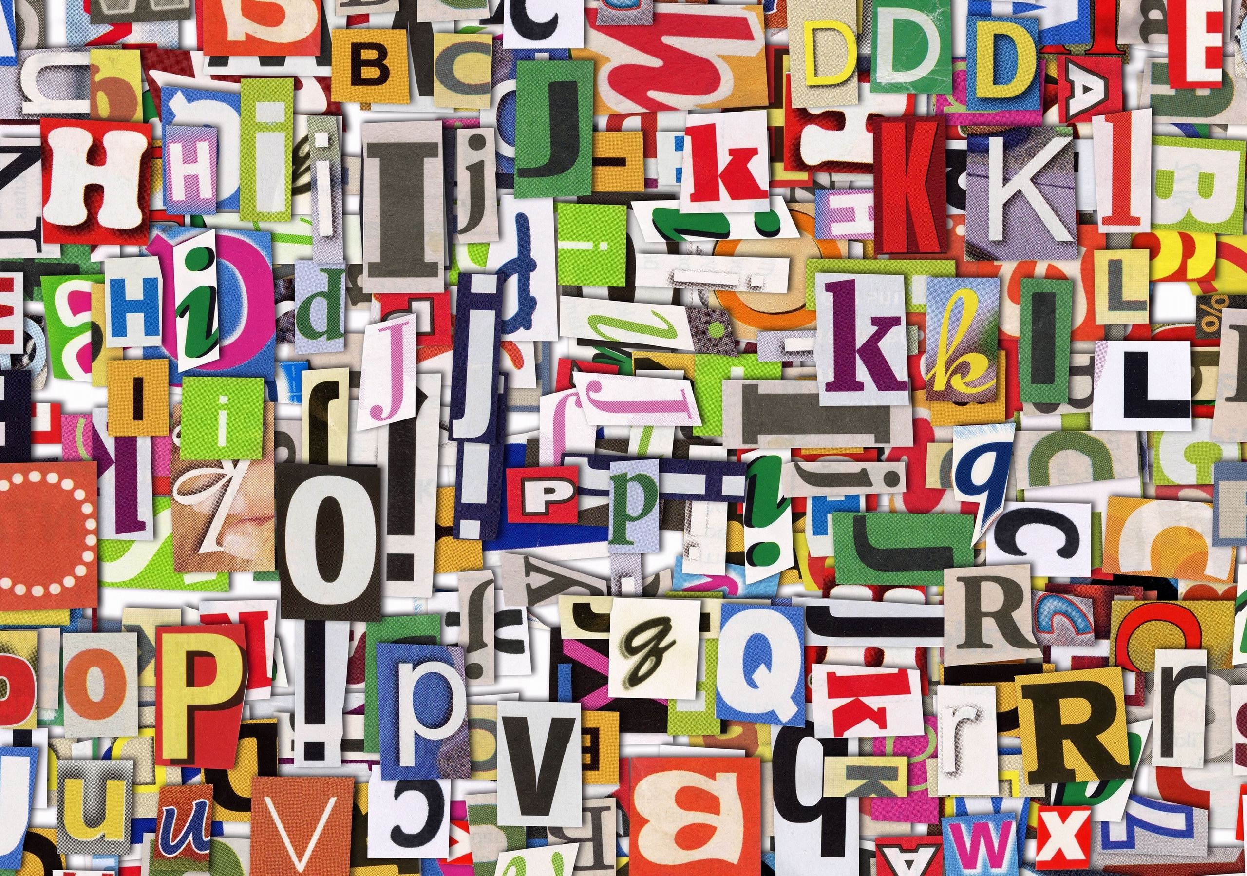 Colorful, Clippings, Newspaper, English, Letters - English Alphabet Wallpaper Hd , HD Wallpaper & Backgrounds