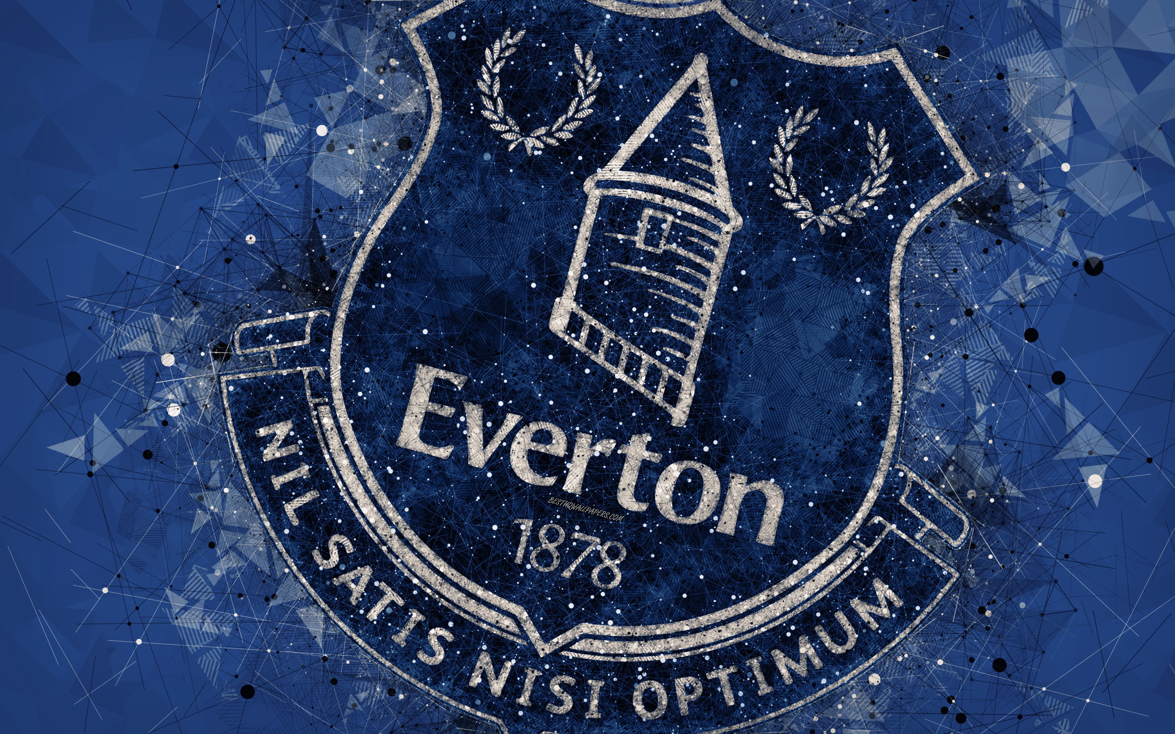 Everton Fc, 4k, Logo, Geometric Art, English Football - Everton F.c. , HD Wallpaper & Backgrounds