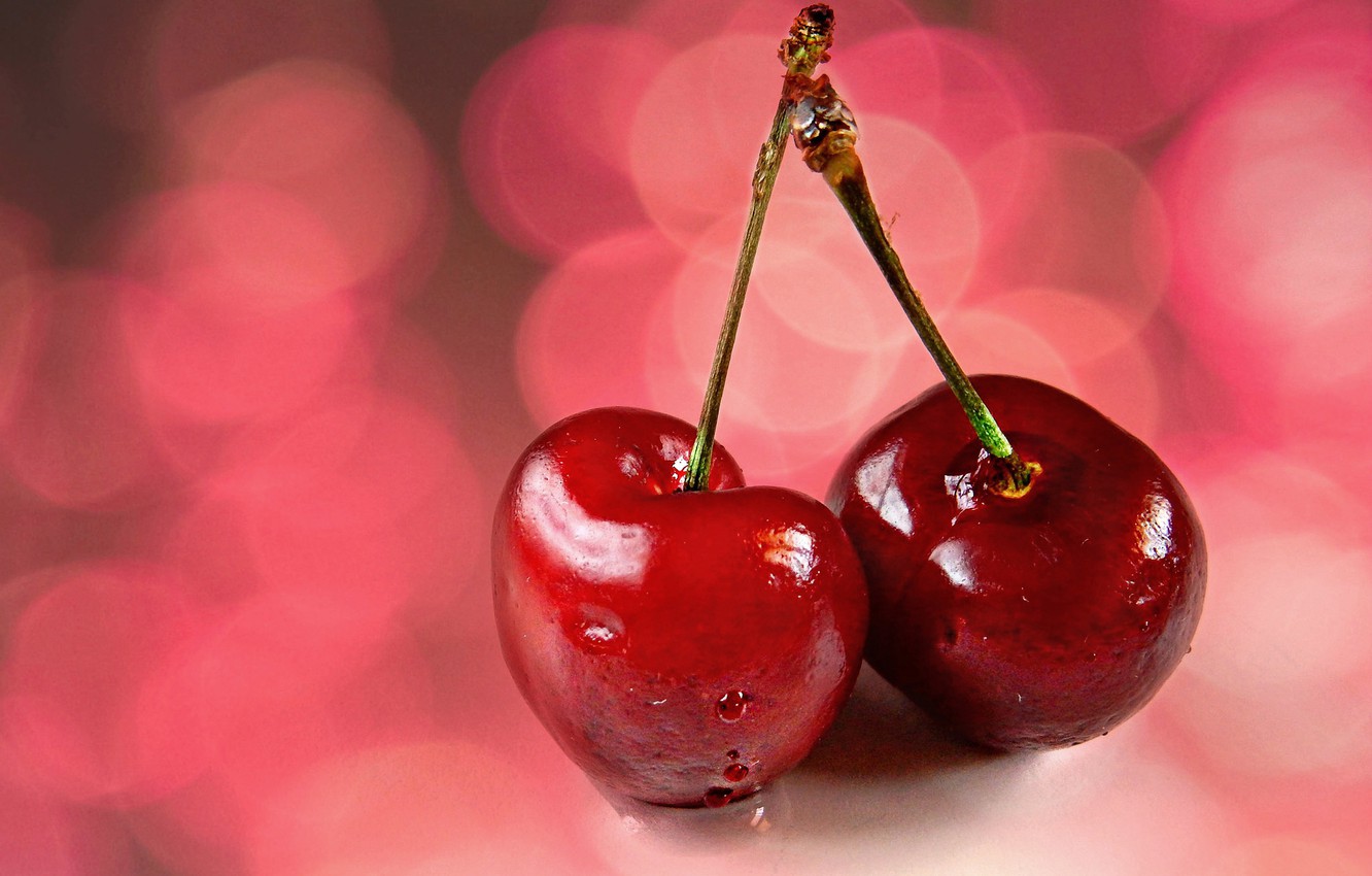 Photo Wallpaper Macro, Berries, Background, Cherry - Обои Черешня , HD Wallpaper & Backgrounds