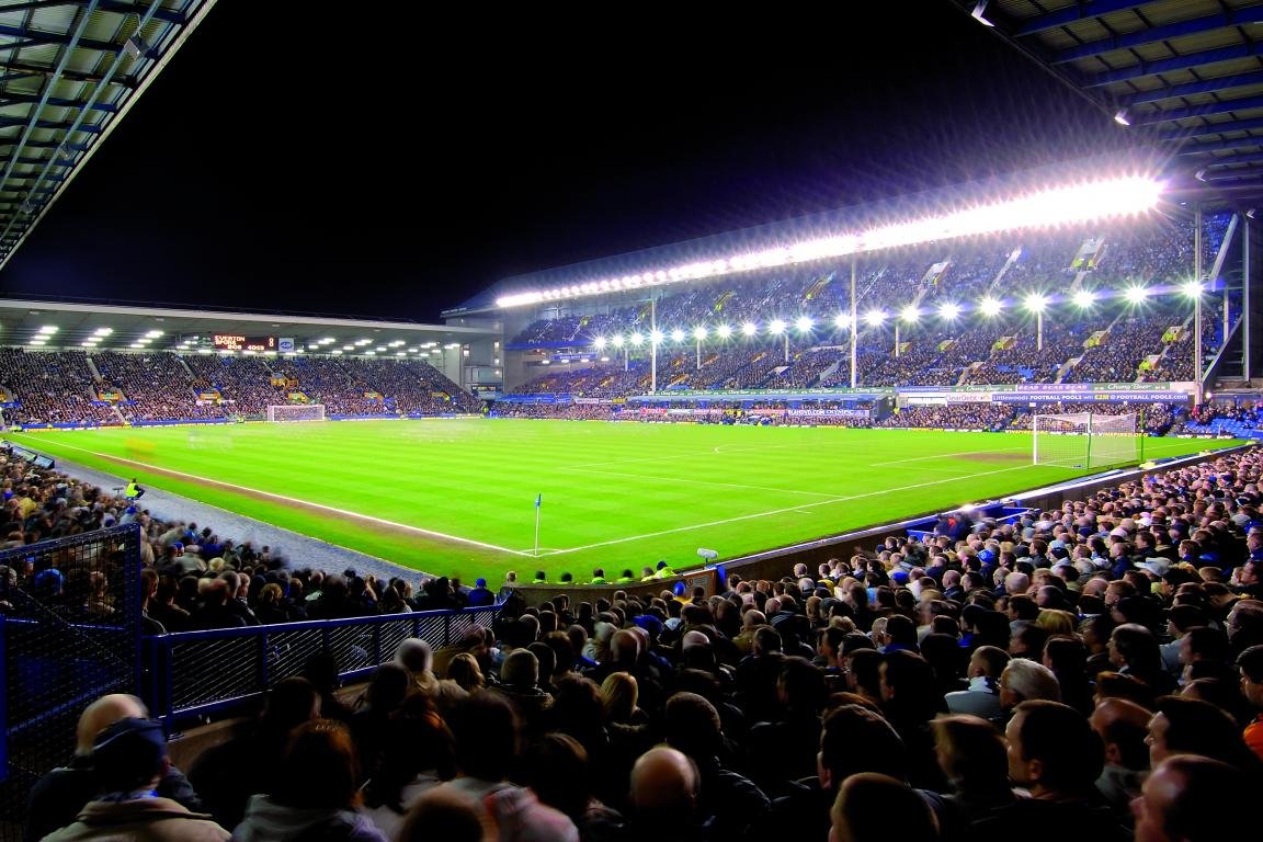 Free Download Everton Wallpaper Id - Goodison Park At Night , HD Wallpaper & Backgrounds