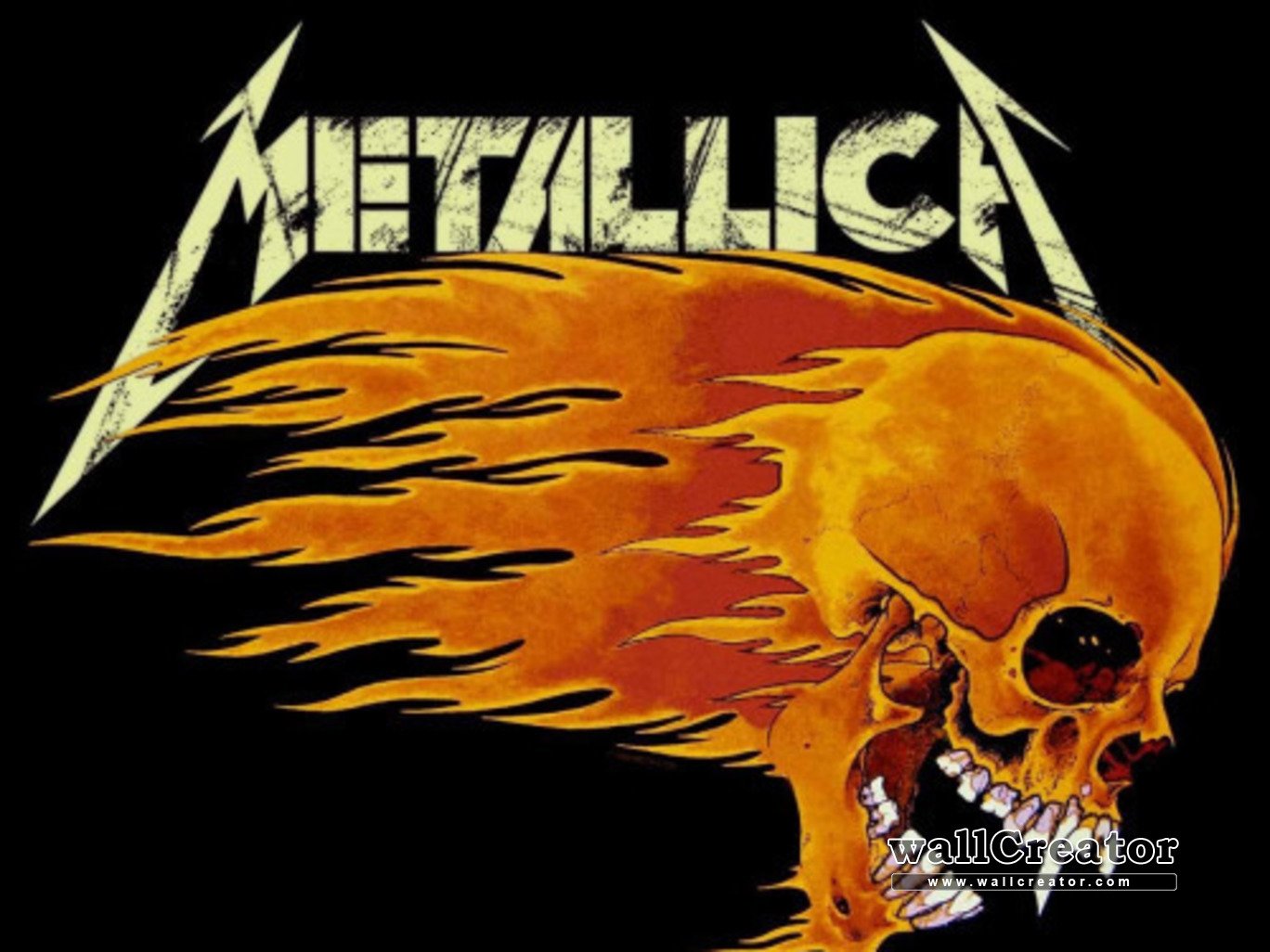 1842 / 1026 Wallpaper - Metallica Flaming Skull T Shirt , HD Wallpaper & Backgrounds