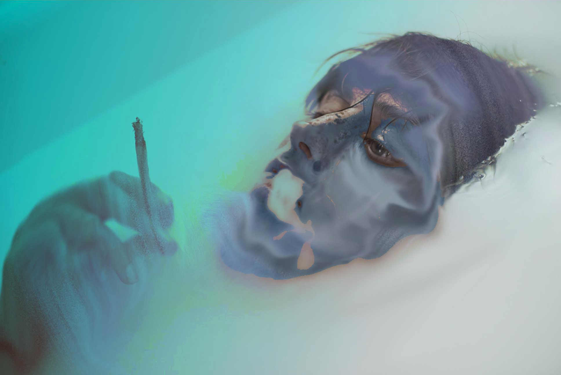 Women Face Smoking Hd Wallpaper Background Image - Hand , HD Wallpaper & Backgrounds
