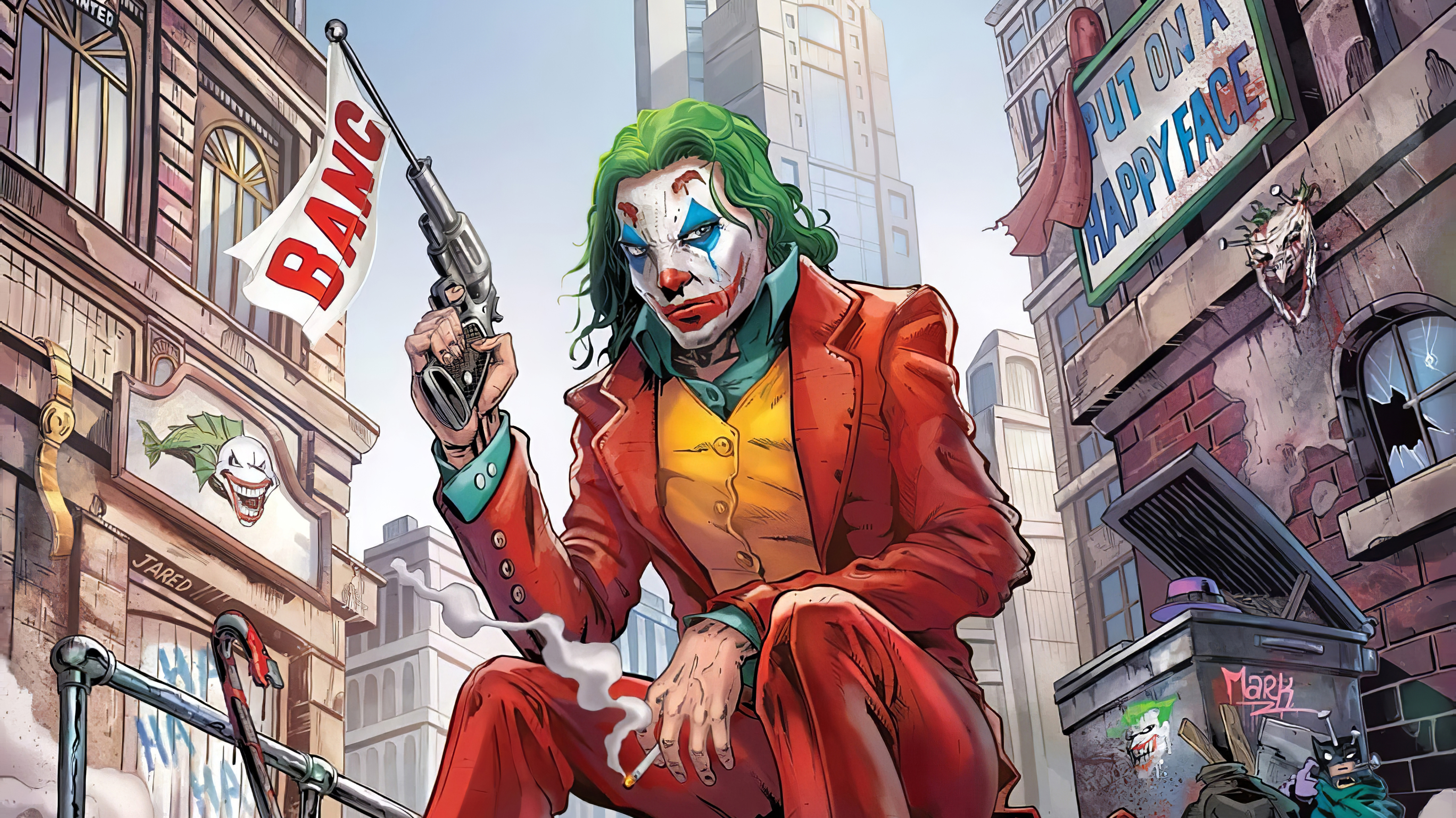 Joker Comic Wallpaper 8k , HD Wallpaper & Backgrounds