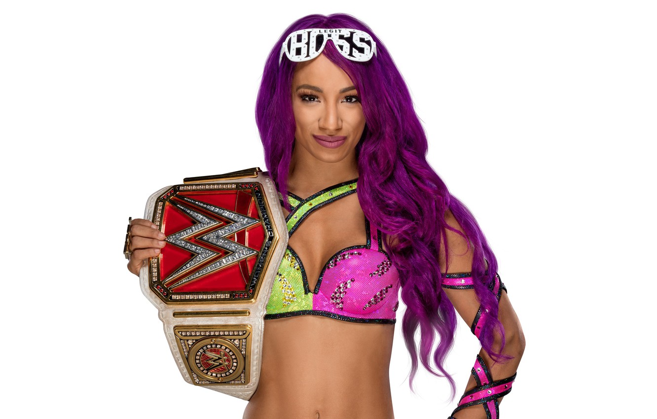 Photo Wallpaper Look, Pose, Sport, Hairstyle, Boss, - Sasha Banks Wwe Raw Womens Champion , HD Wallpaper & Backgrounds