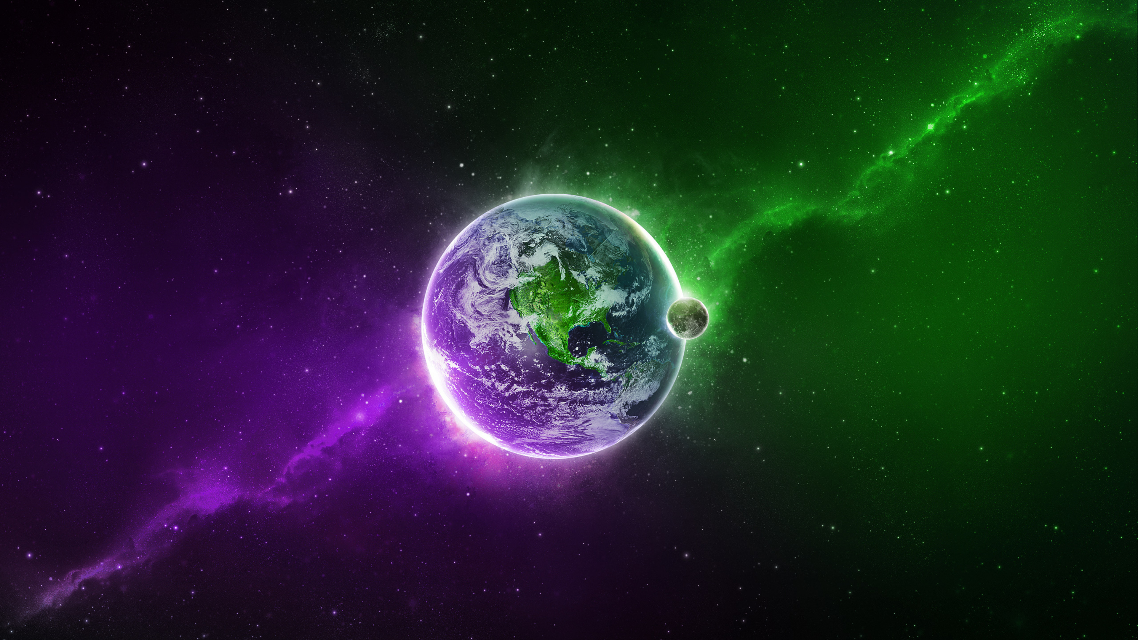 Green And Purple Earth , HD Wallpaper & Backgrounds