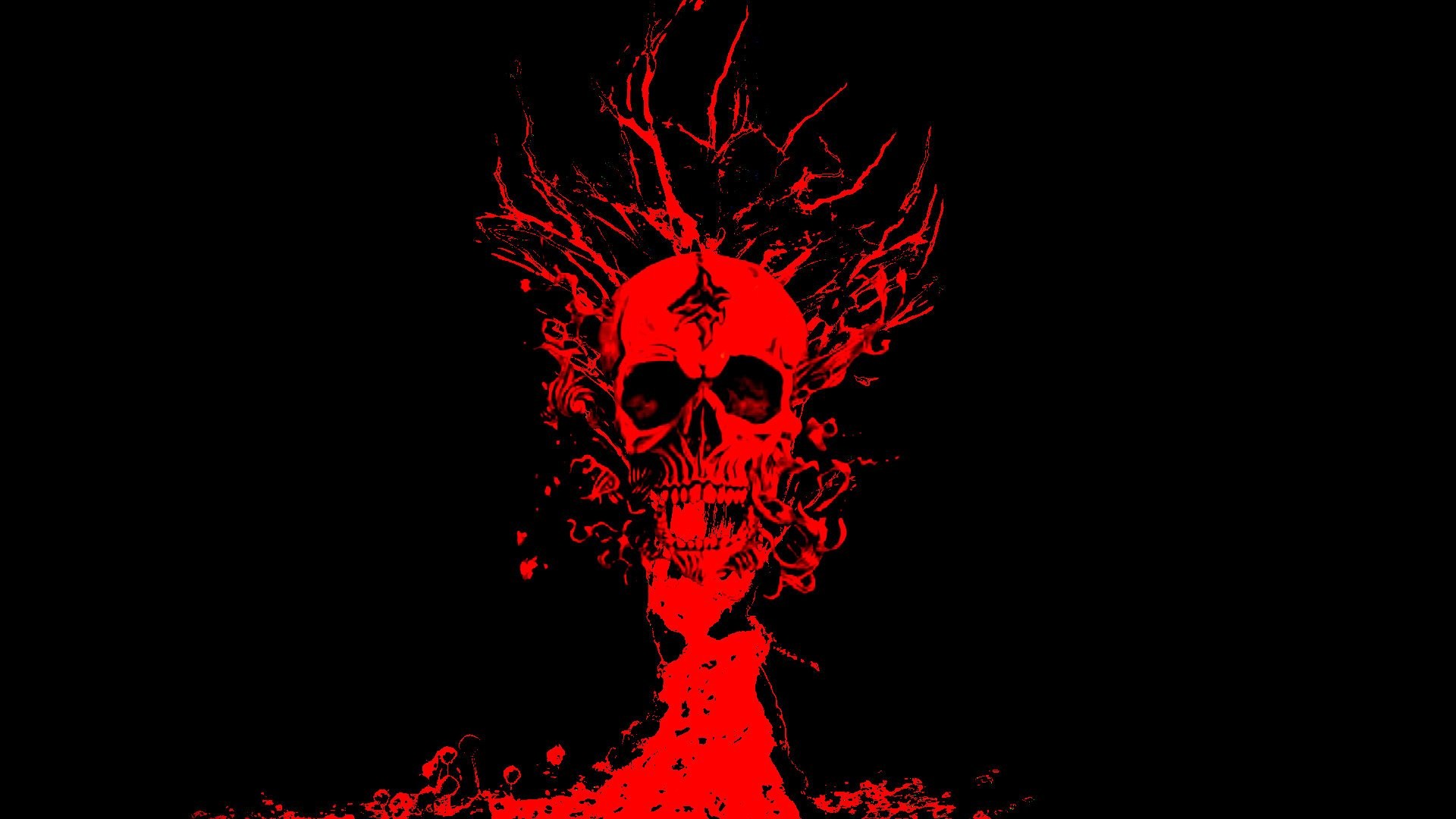 Hardwell Thomas - Red And Black Hd 4k Wallpaper Skulls , HD Wallpaper & Backgrounds