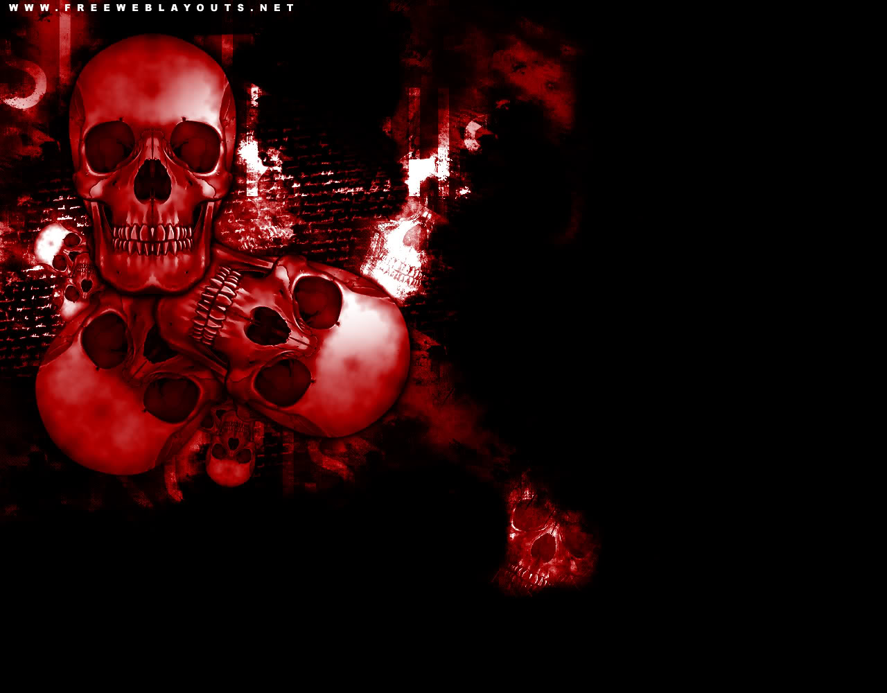 Black And Red Skull , HD Wallpaper & Backgrounds