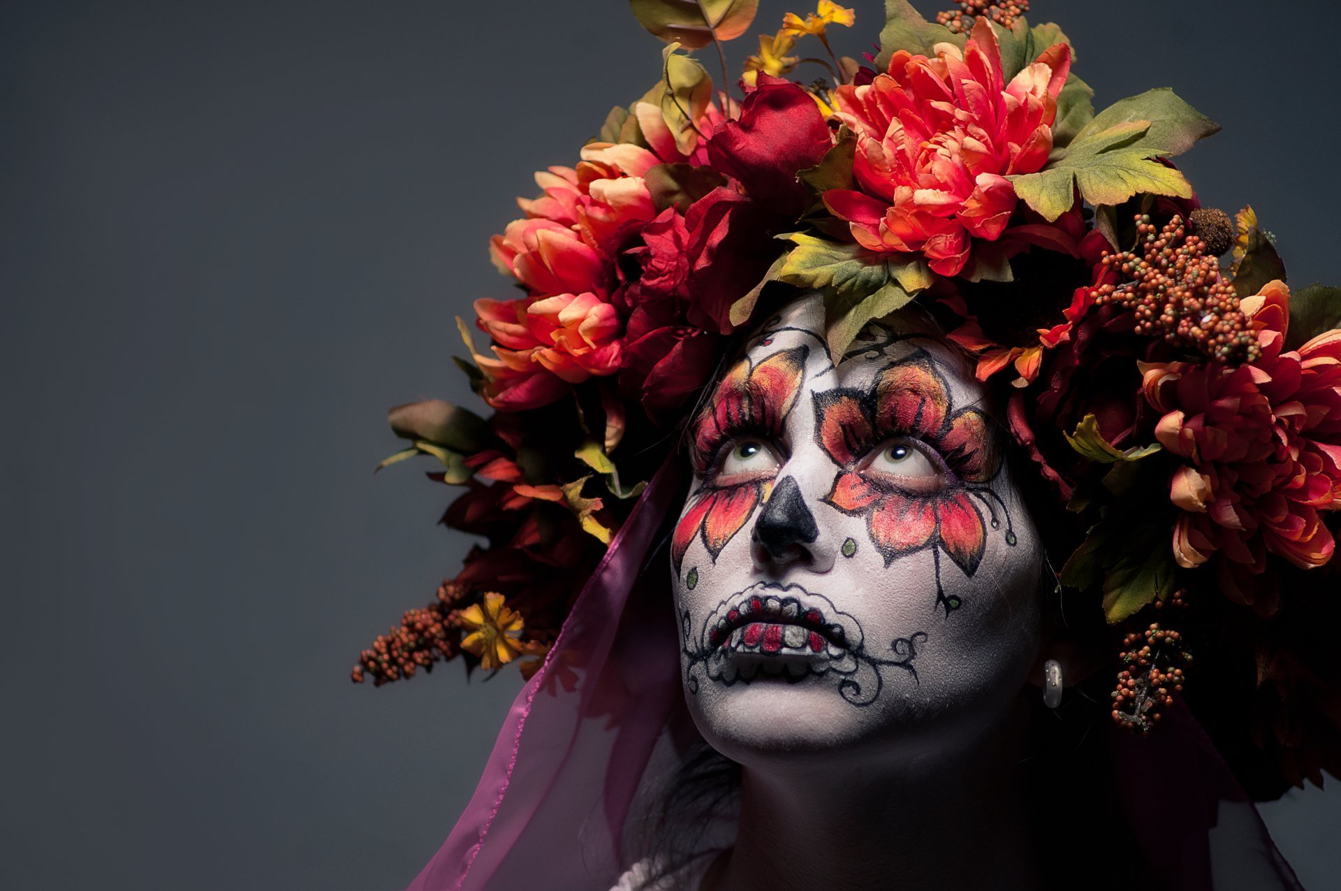 Girl Dia De Los Muertos Day Of The Dead Face Paint - Day Of The Dead , HD Wallpaper & Backgrounds