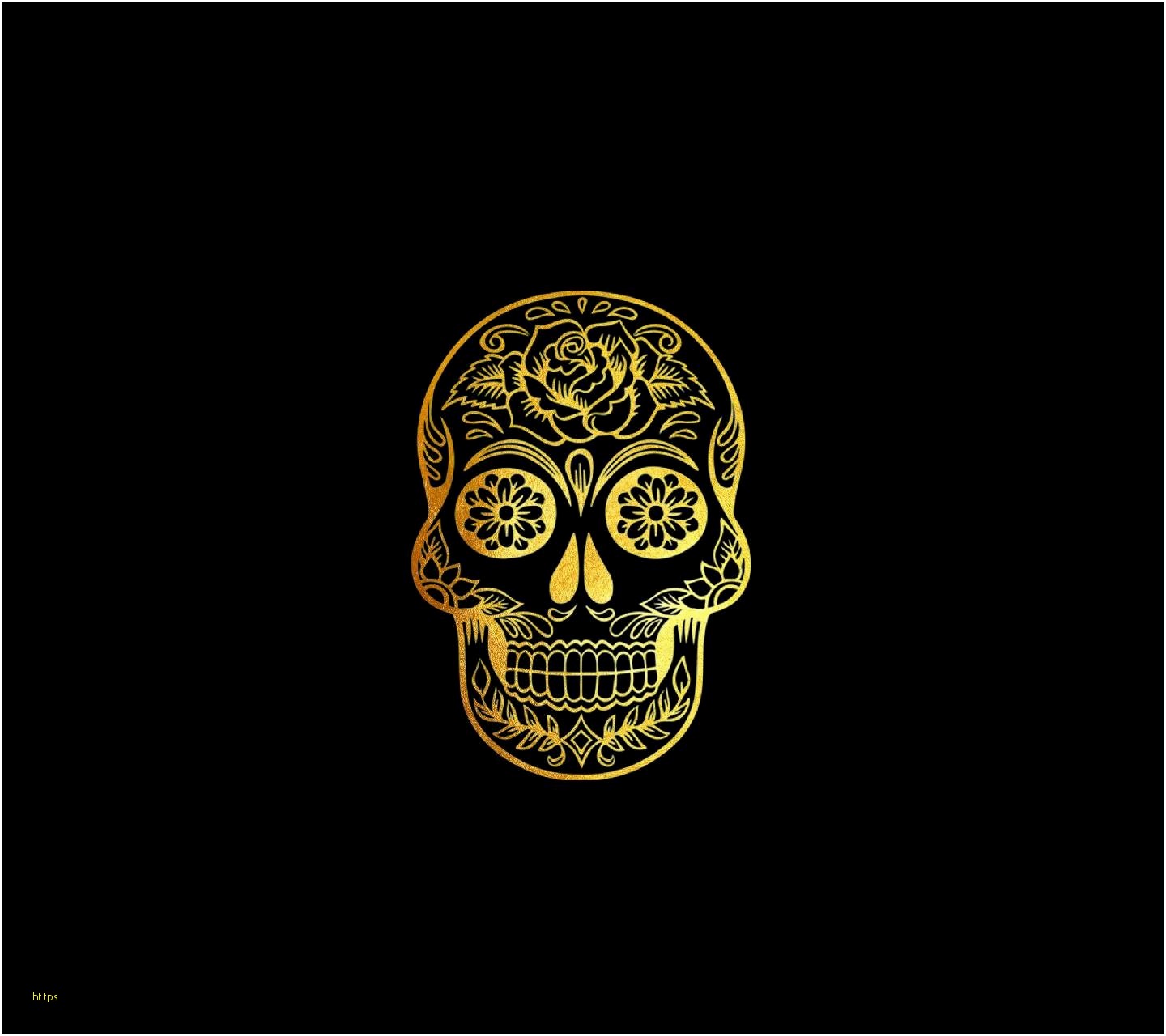 Skull Wallpaper For Home Elegant Skull Head Hd Fresh - Black And Gold Skull , HD Wallpaper & Backgrounds