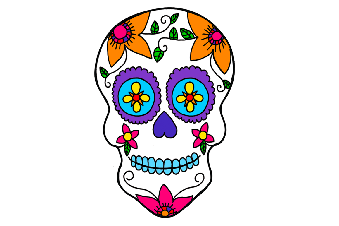 Png Library Download Day Of The Dead Backgrounds Creative - Mexico Day Of The Dead Clipart , HD Wallpaper & Backgrounds