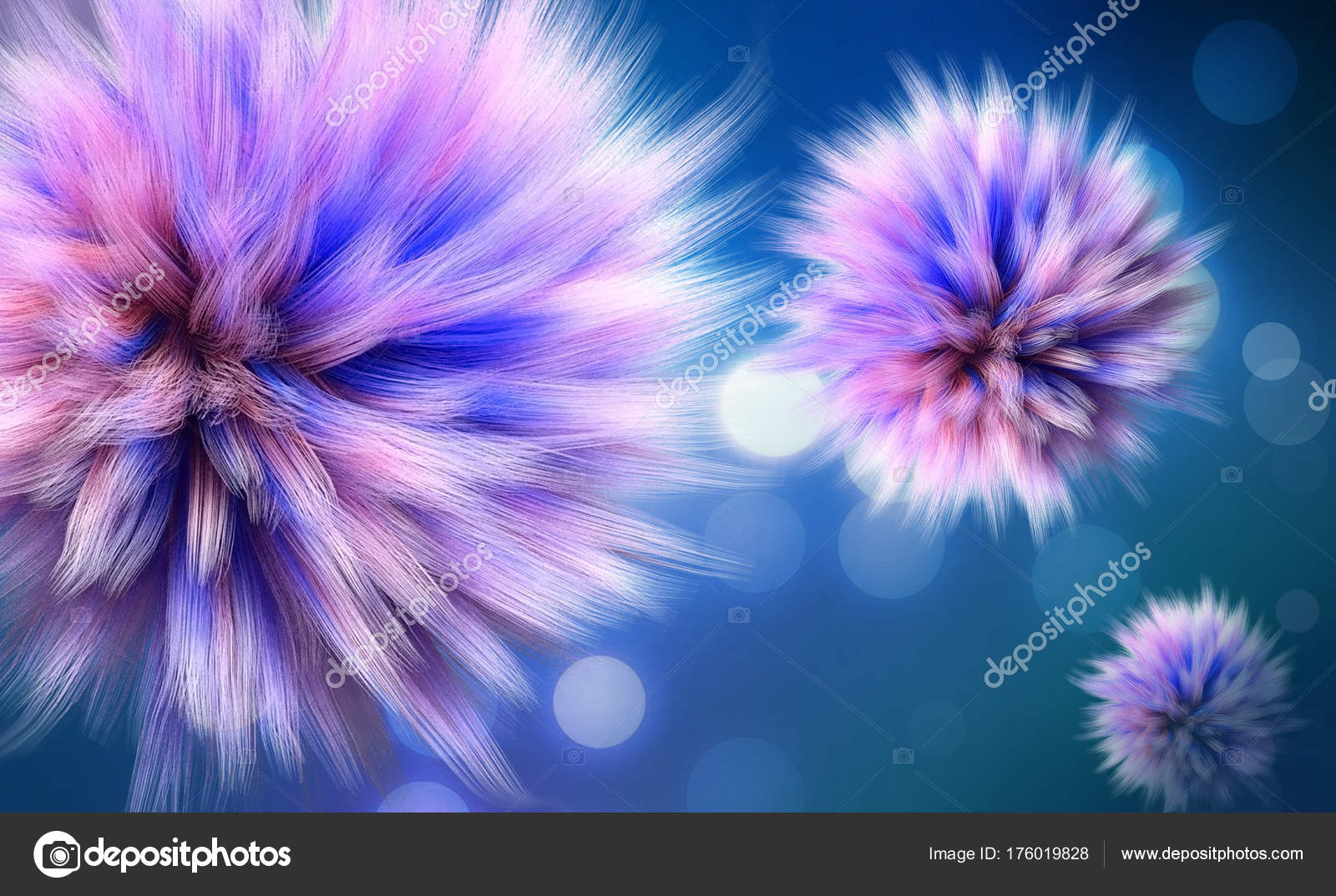Fluffy Colorful Ball Colored Background Blue Tones - Imageneas De Fondos De Pantalla , HD Wallpaper & Backgrounds