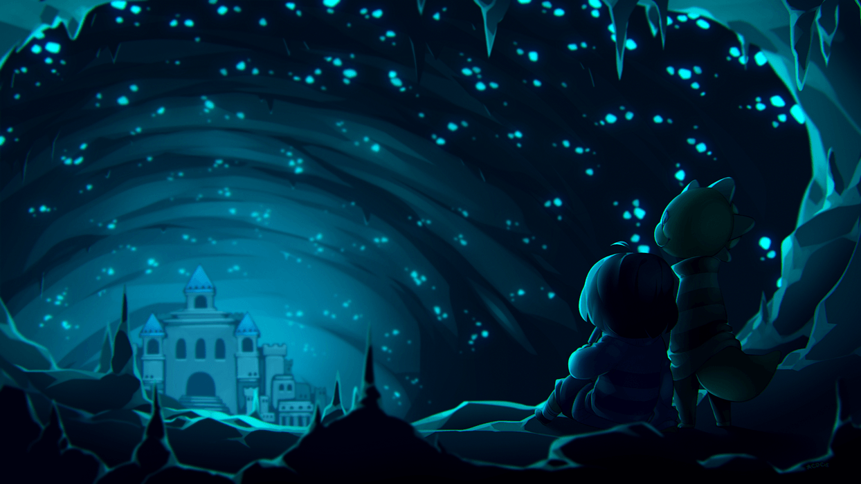 Download Undertale Wallpaper Desktop - Undertale Waterfall Art , HD Wallpaper & Backgrounds