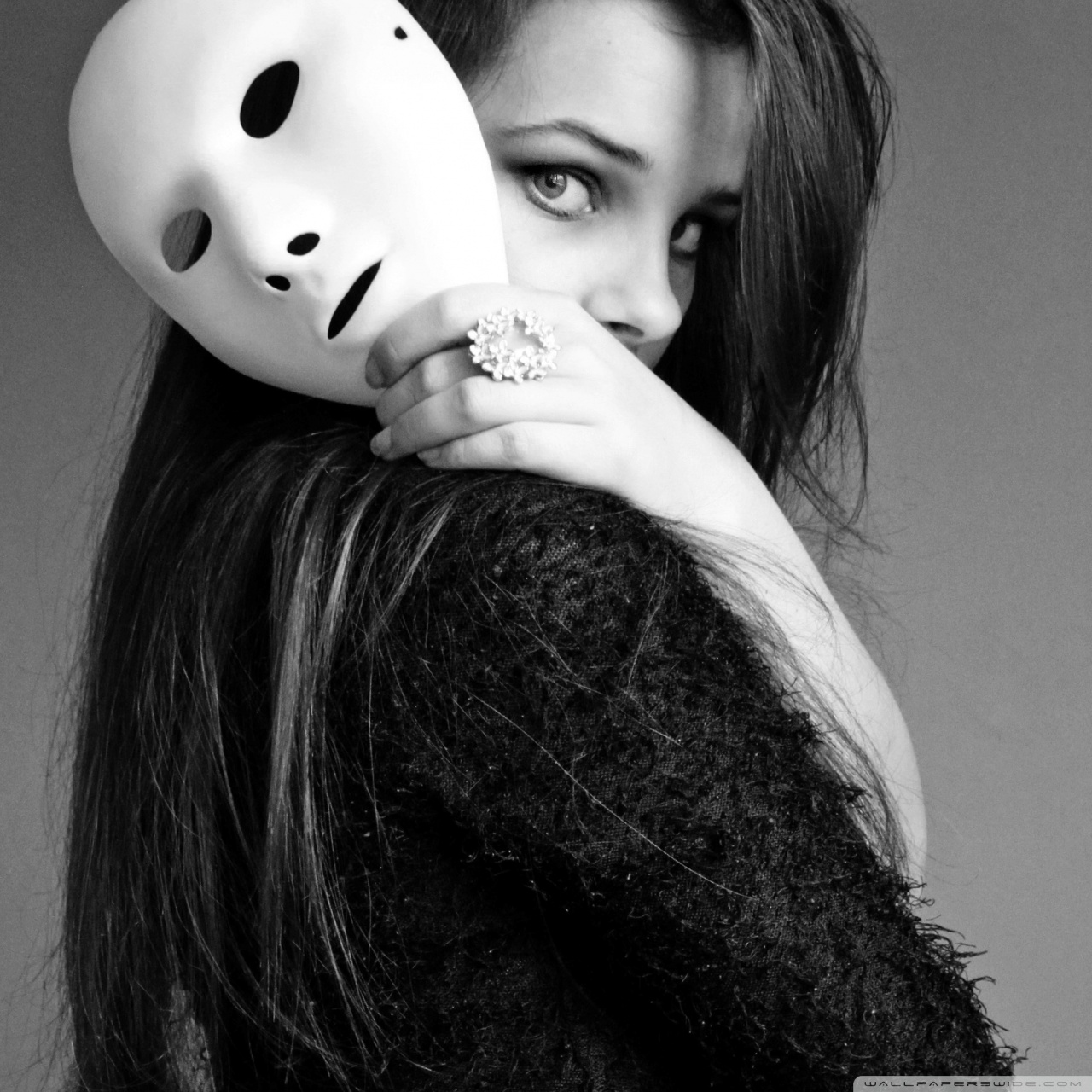 Ipad - Girl Behind The Mask , HD Wallpaper & Backgrounds