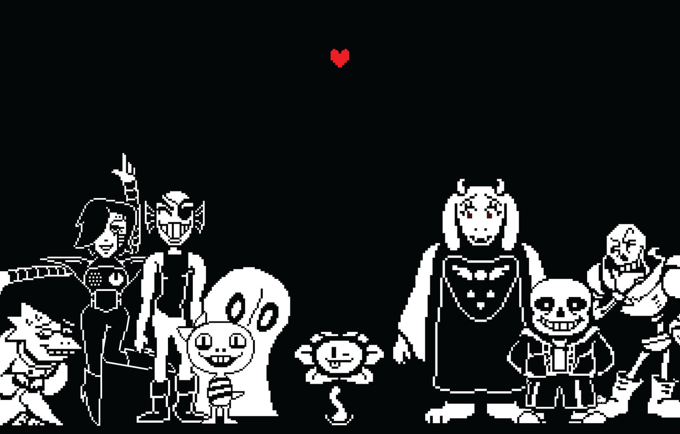 Photo Wallpaper Papyrus, Undertale, Undertail, Sans, - Undertale All Characters , HD Wallpaper & Backgrounds