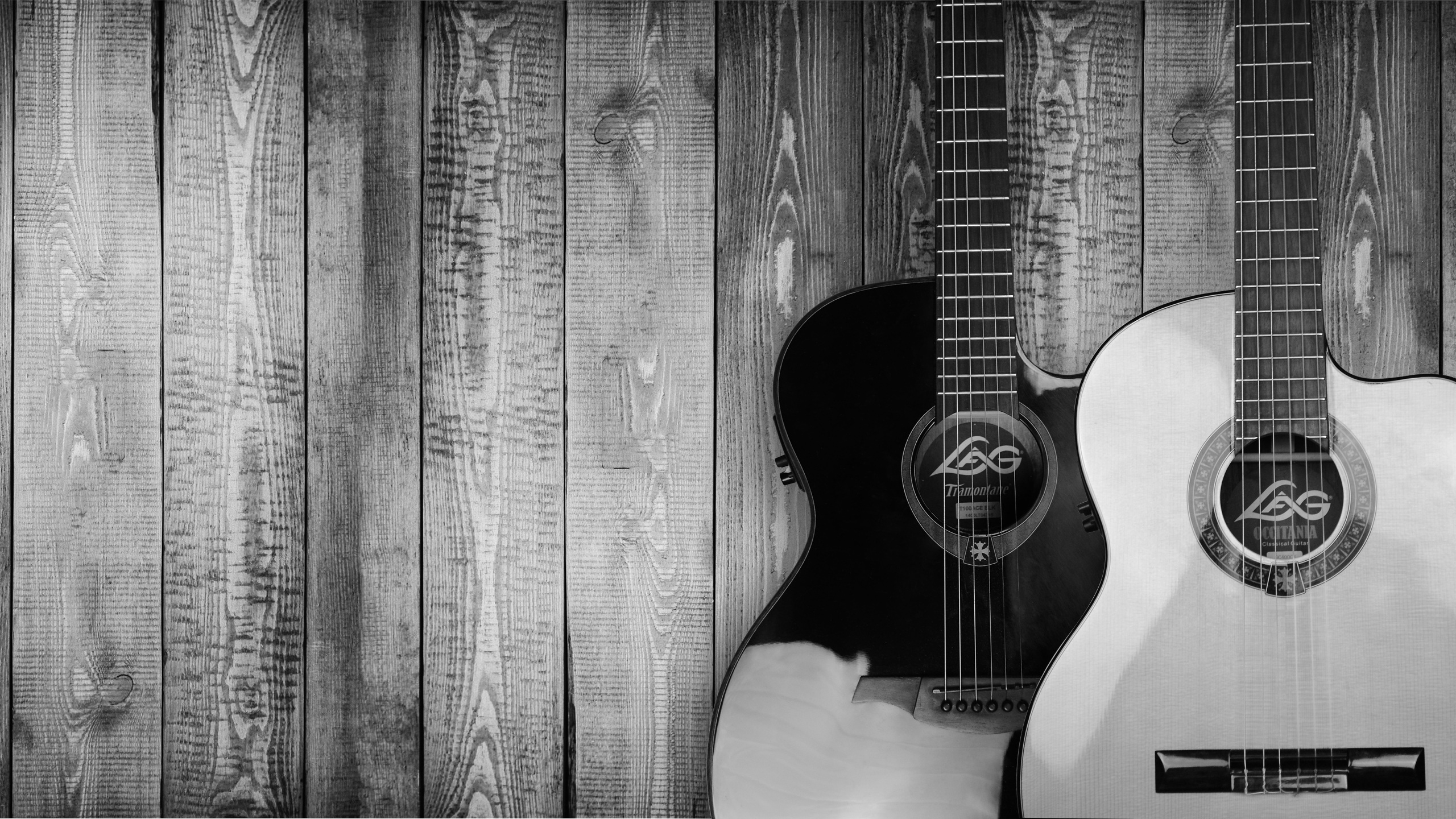 Pixabay - Guitar Black And White , HD Wallpaper & Backgrounds