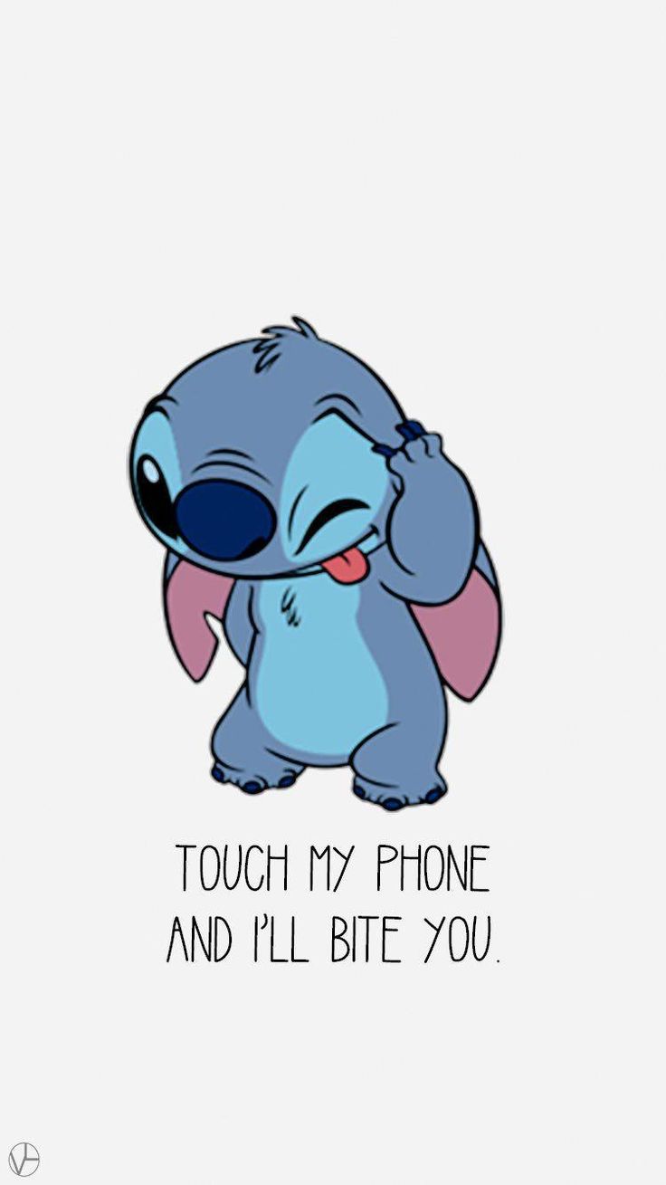 Resultado De Imagen Para Stitch Wallpaper Iphone - Touch My Phone And I Ll Bite You , HD Wallpaper & Backgrounds