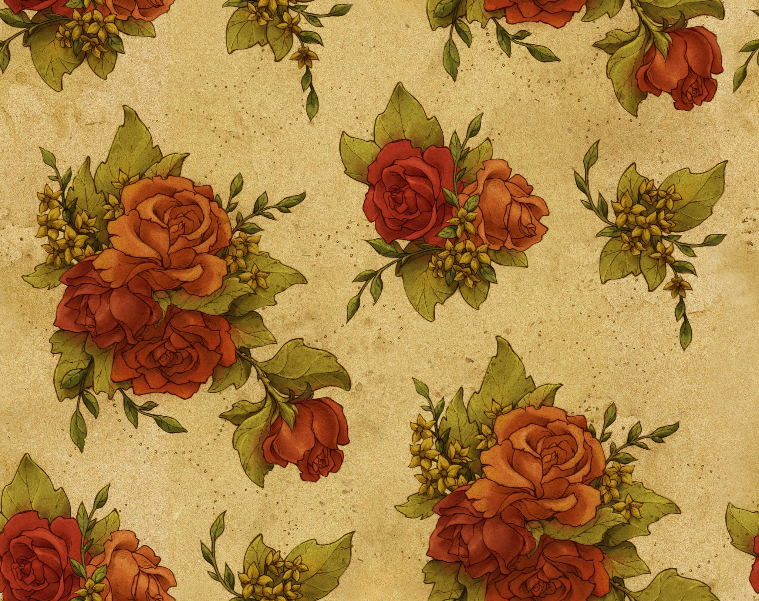 Floral Wallpaper Full Hd - Vintage Floral Tile Background , HD Wallpaper & Backgrounds