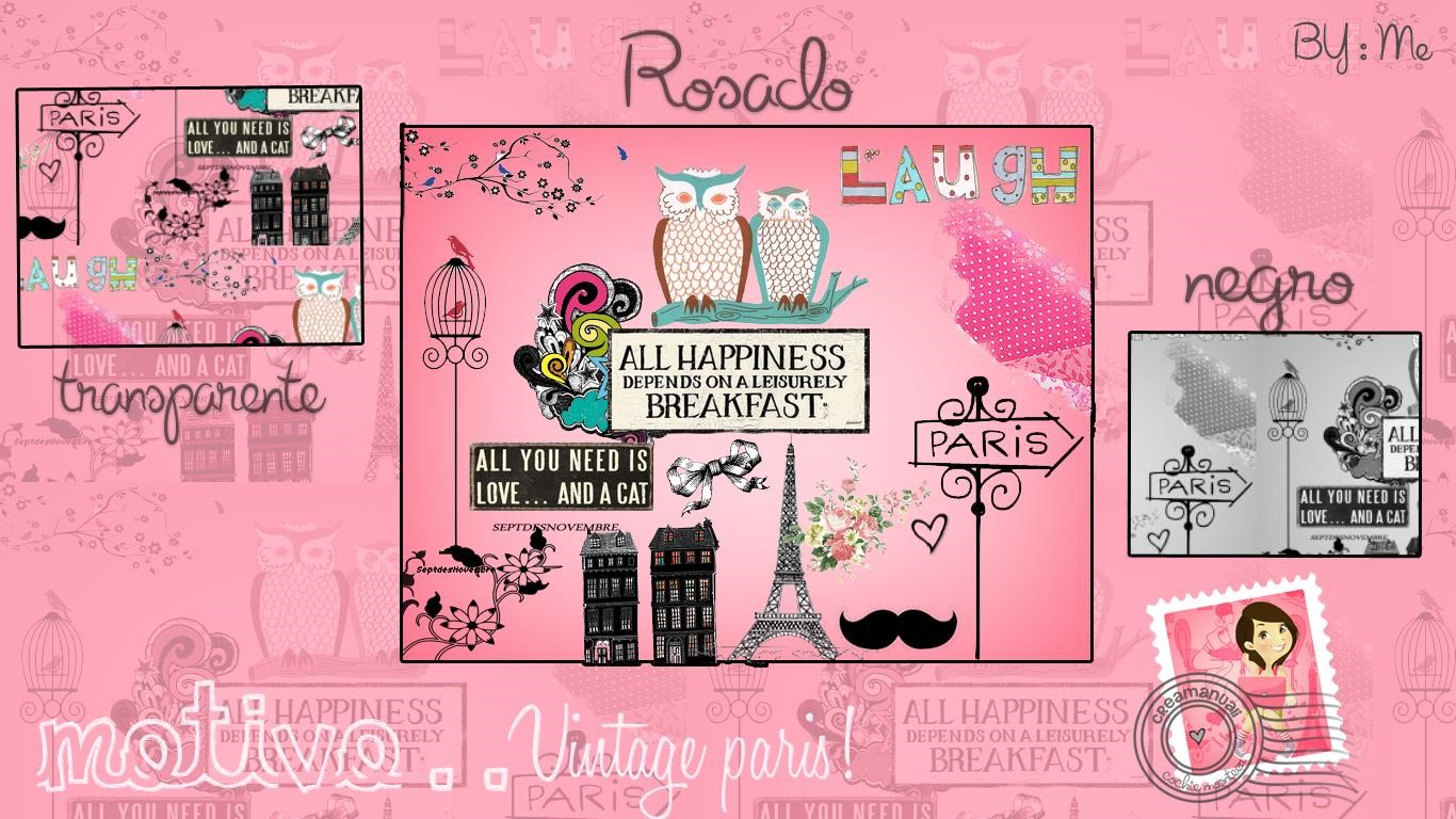 Vintage Paris Wallpapers Desktop Background - Vintage Girly Desktop Wallpaper Hd , HD Wallpaper & Backgrounds