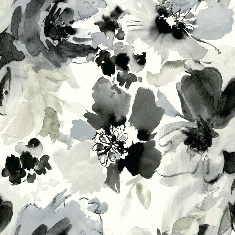Floral Wallpaper Paper Muse X Wallpaper Roll Floral - Black And White Flower , HD Wallpaper & Backgrounds
