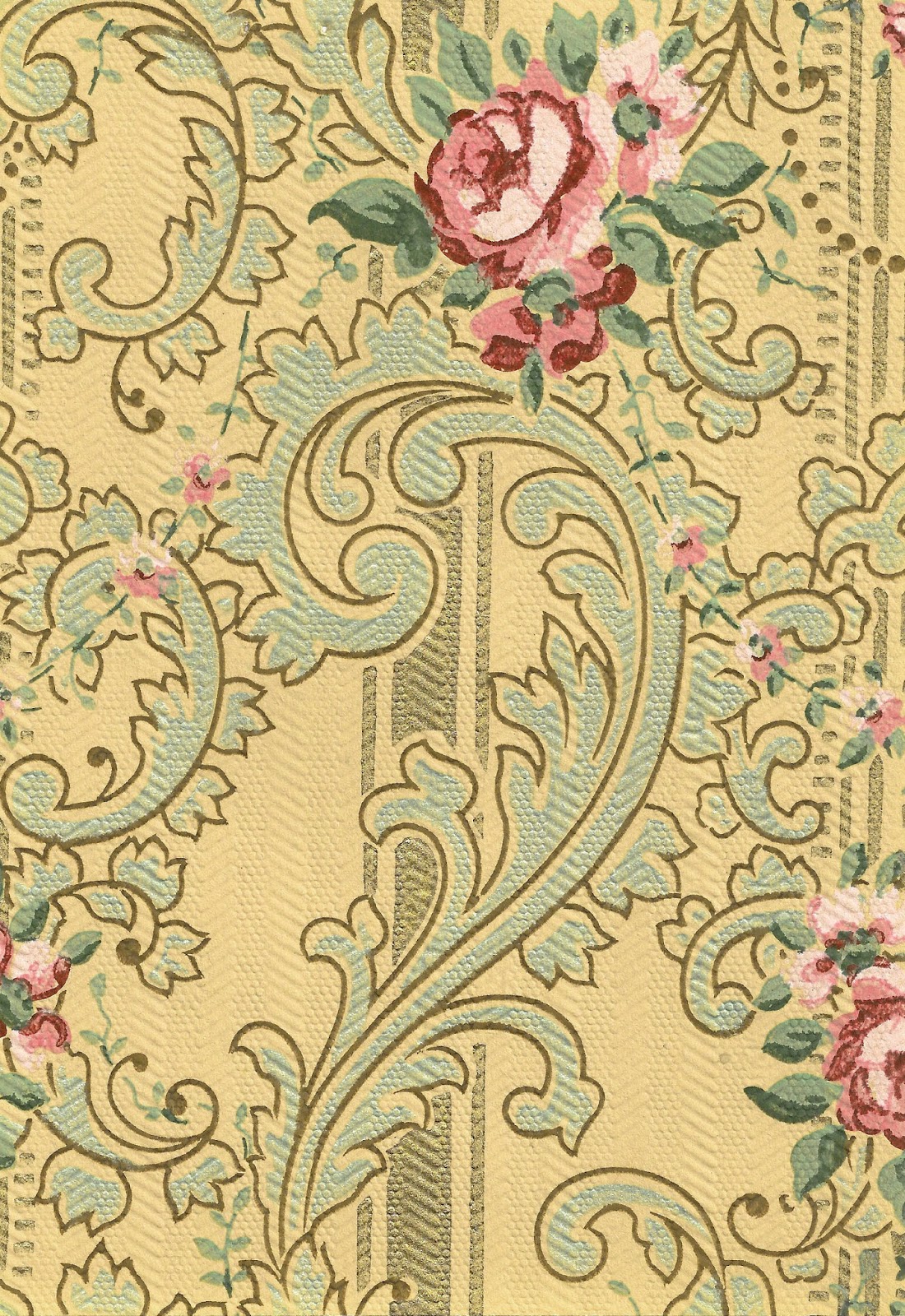Background Victorian Wedding Rose Vintage Floral Pattern - Victorian Paper Background , HD Wallpaper & Backgrounds